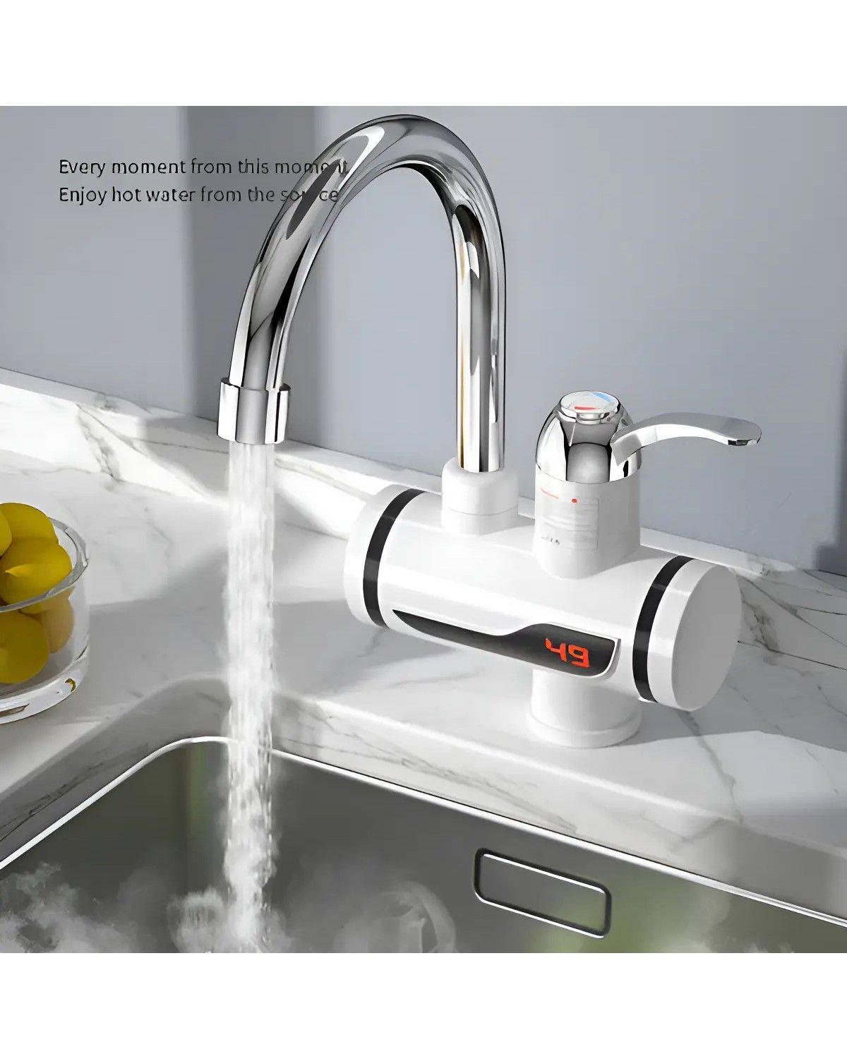 Grifo Calentador De Agua Para Lavaplatos Electrico Instantan Llaves Para Cocina Eu(220v)-1