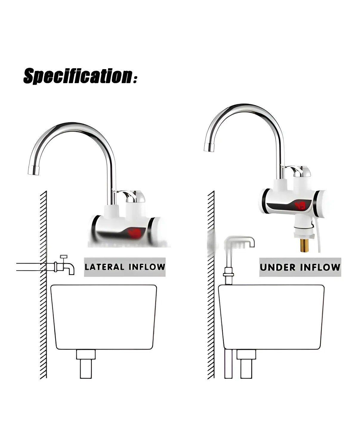 Grifo Calentador De Agua Para Lavaplatos Electrico Instantan Llaves Para Cocina Eu(220v)-3