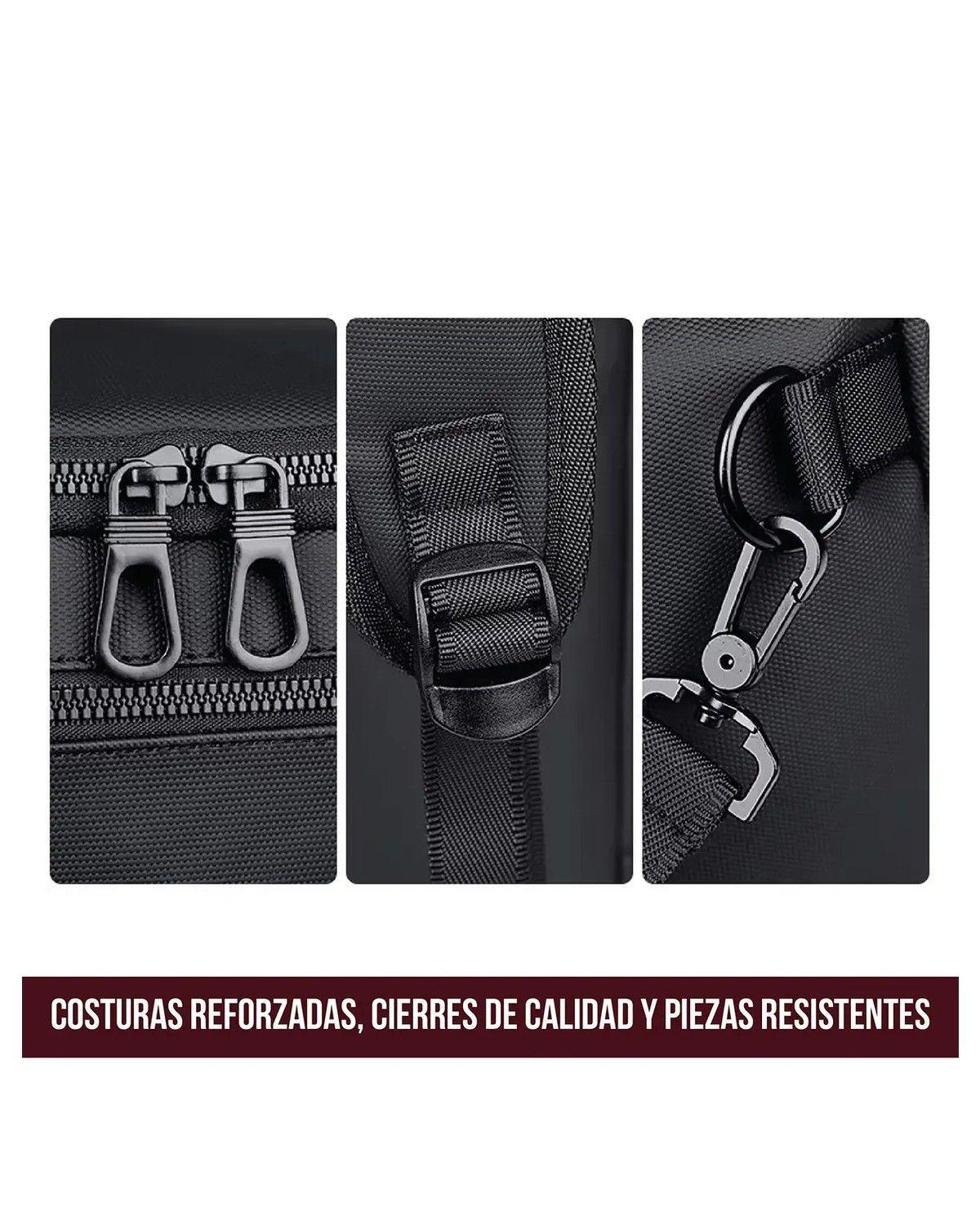 Mochila Notebook Antirrobo Impermeable 3 En 1 Mochila Bolso Maletín Oxford-4