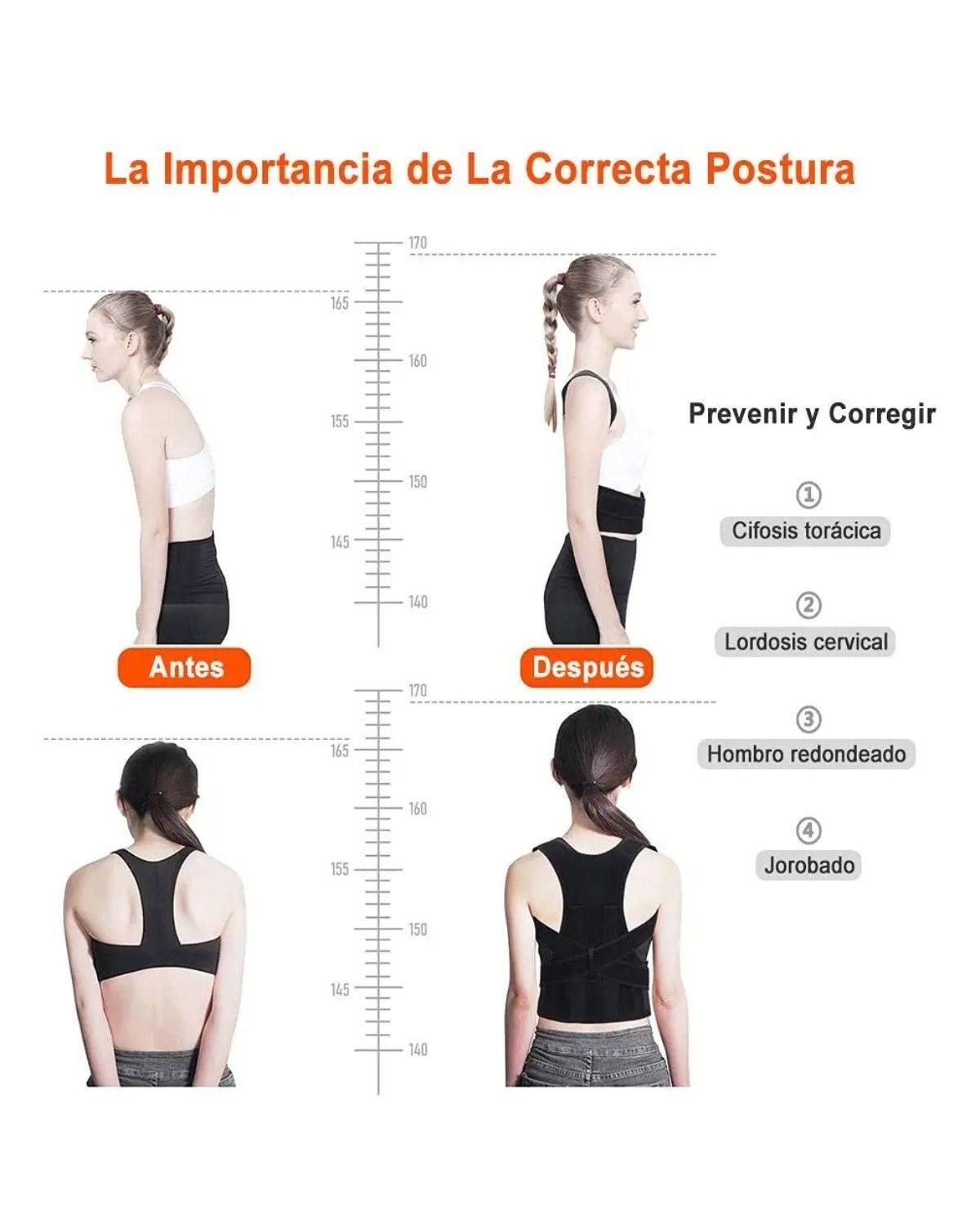 Corrector De Postura Ajustable Para Espalda Y Clavícula-2