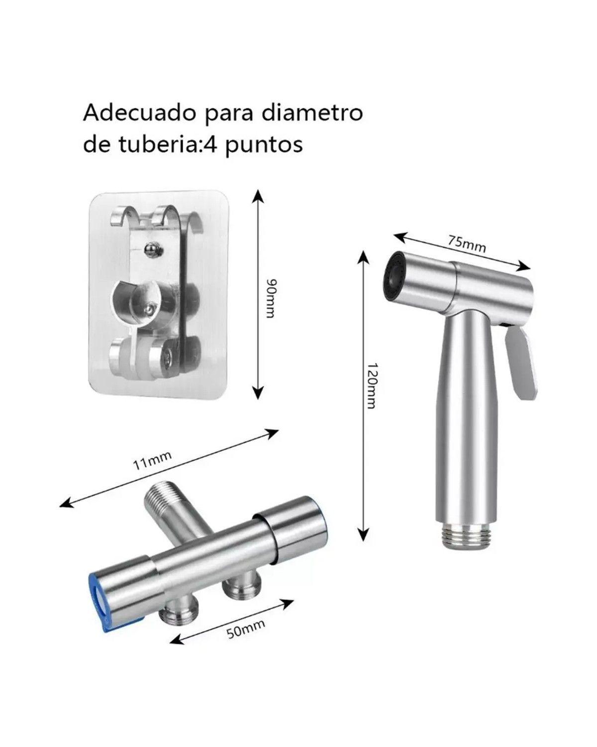 Ducha Bidet Árabe Kit Completo Inodoro Acero Inoxidable-3