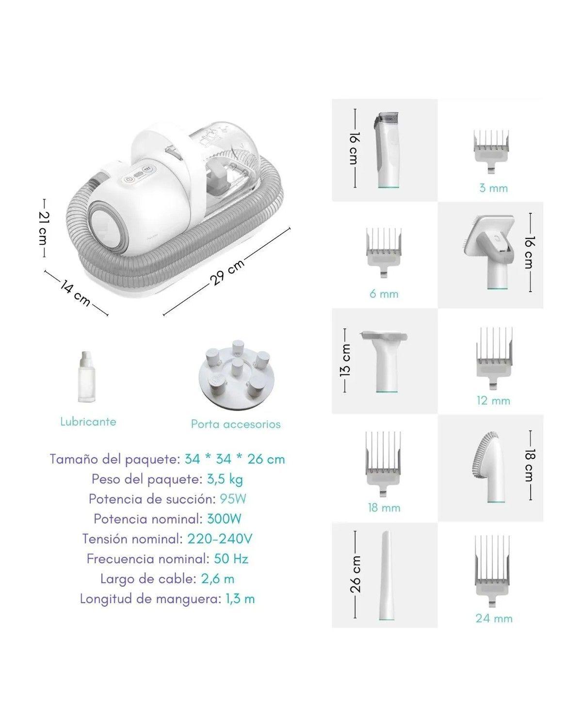 Aspiradora y Cortadoras de Pelo Profesional Perros Gato Aspiradora-2