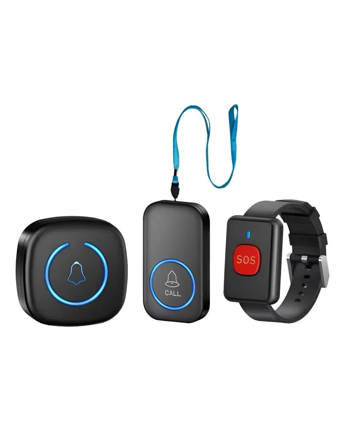Kit Alarma Tercera Edad + Botones De Pánico Negro-0