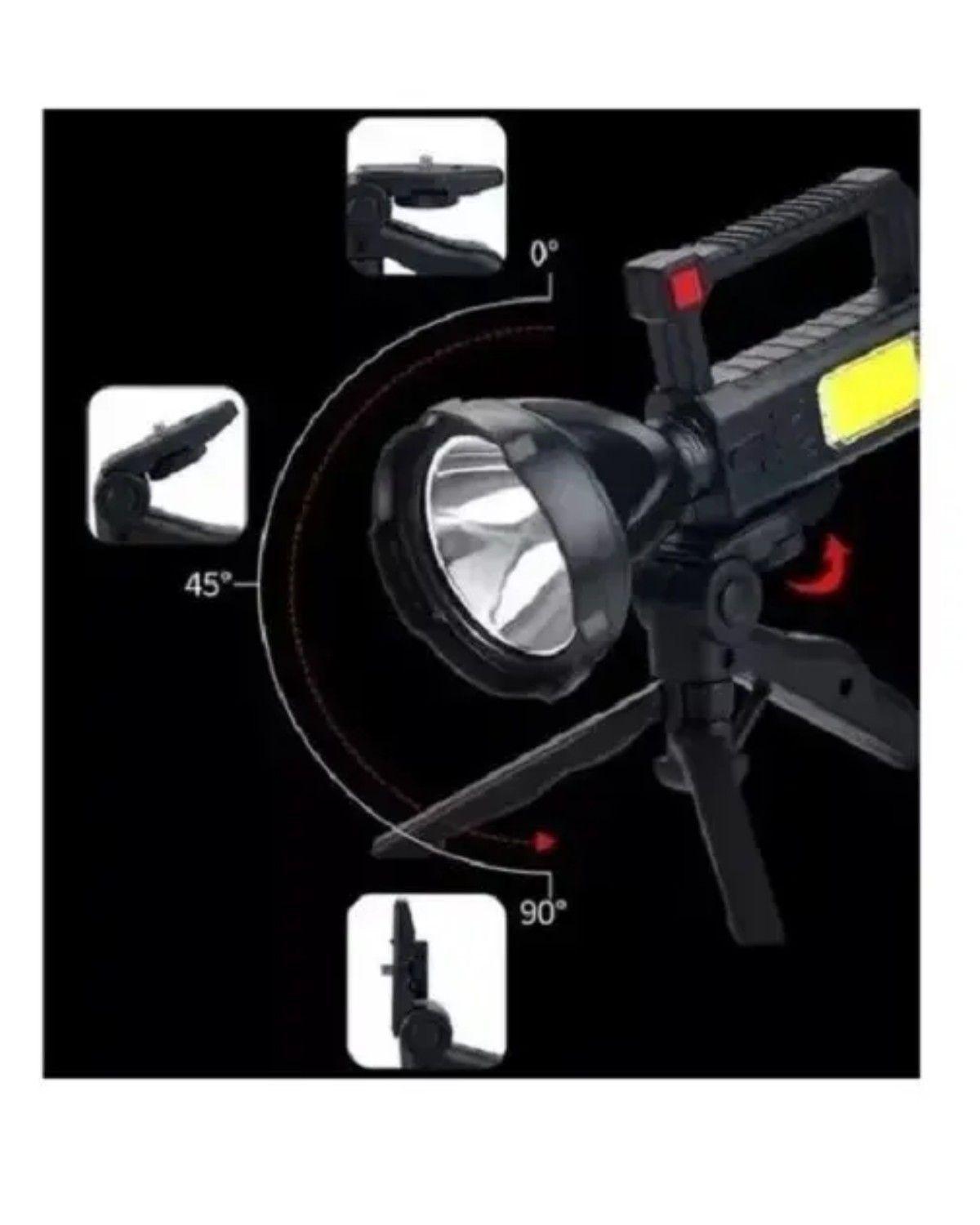 Foco Linterna Led Gigante Alcance 1200 Metros Usb Tripode-2
