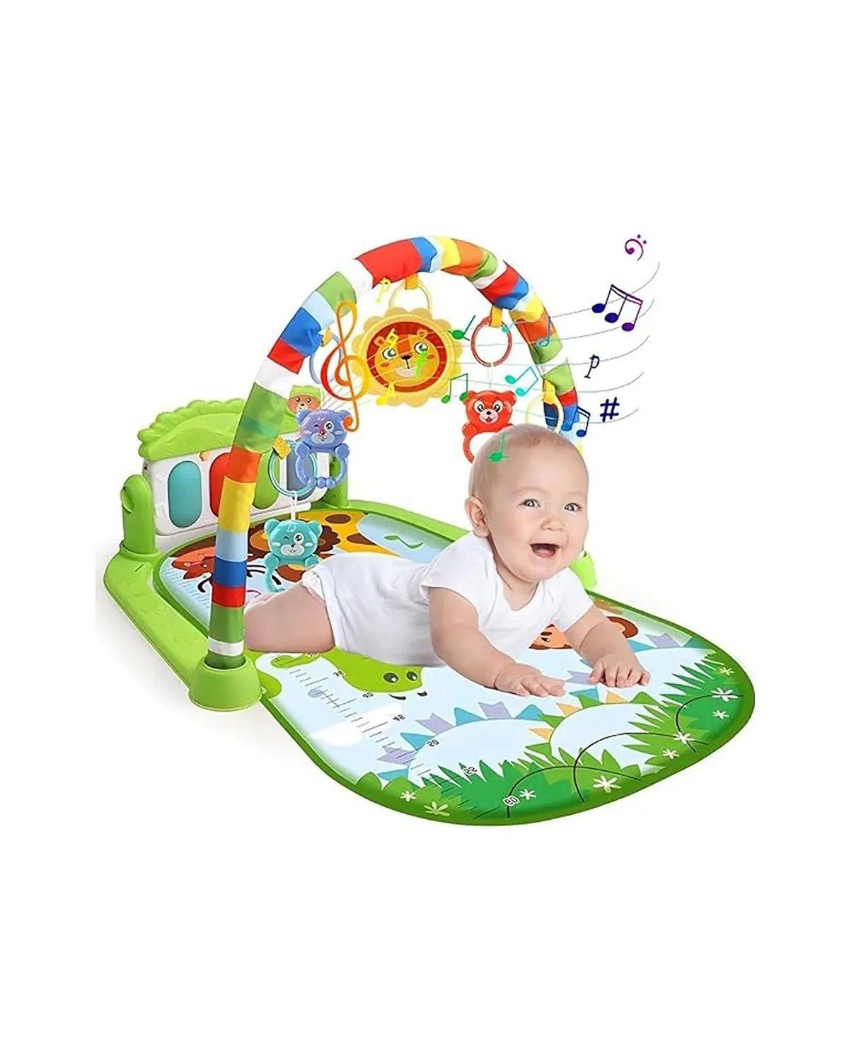 Alfombra Musical Con Piano Set Estimulación Para Bebe Color Verde-2