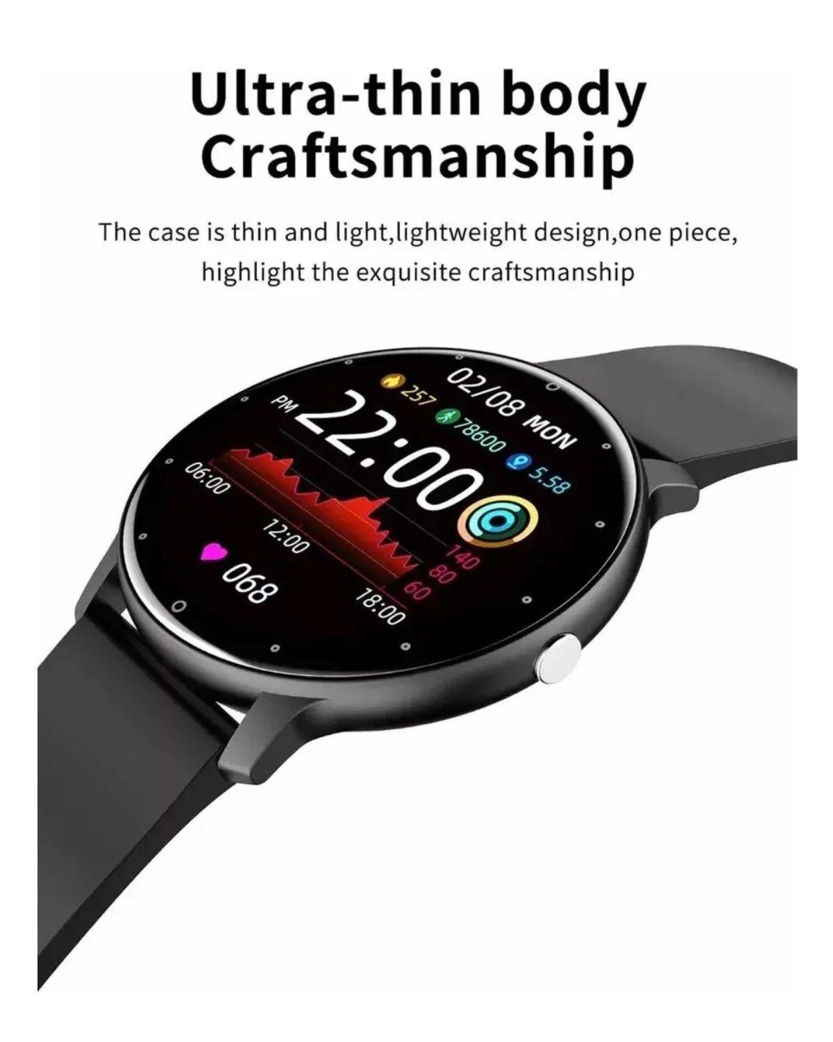Smartwatch , Pantalla Tft Táctil, Correa Rosa-2