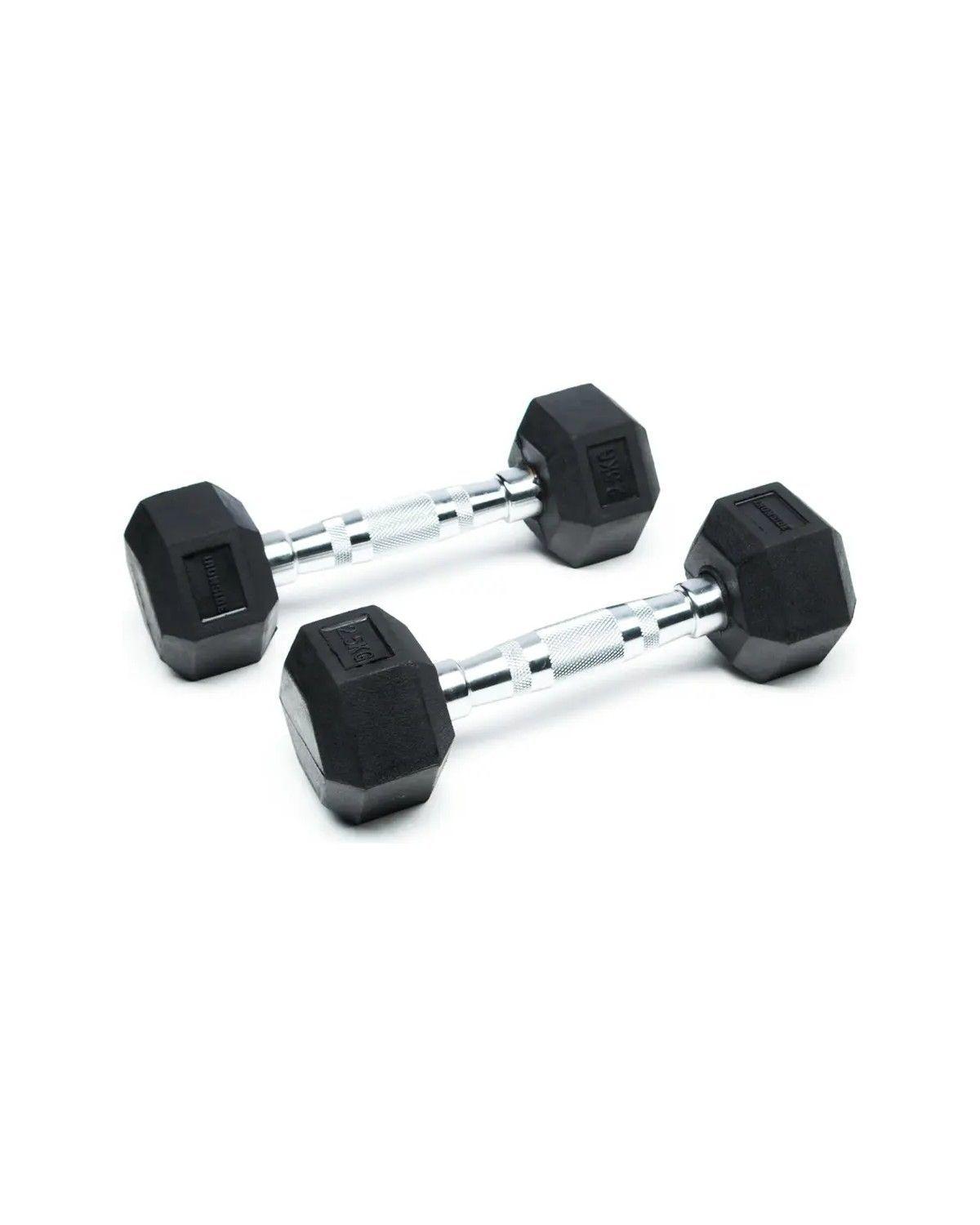 Mancuernas Hexagonal Par De 5 Kg, Color Negro Mundo Pesas-1
