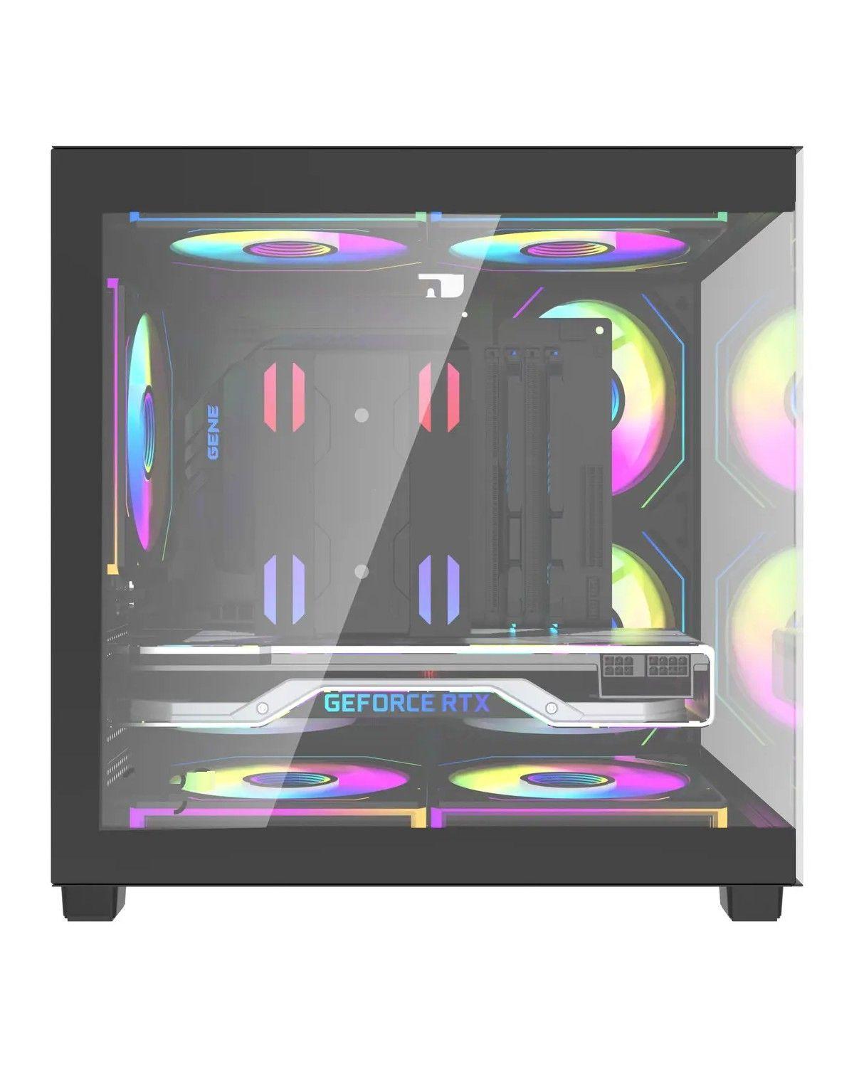 Gabinete Gamer Con 3 Fans Incluidos Negro-2