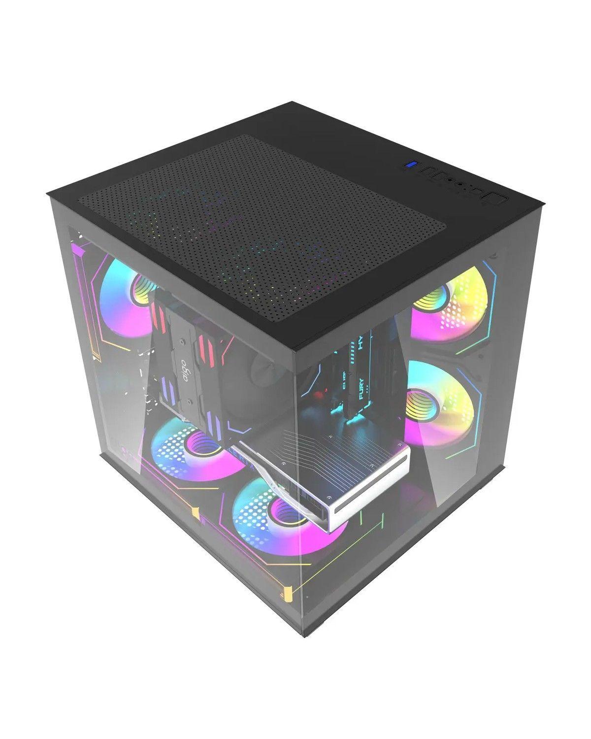 Gabinete Gamer Con 3 Fans Incluidos Negro-3