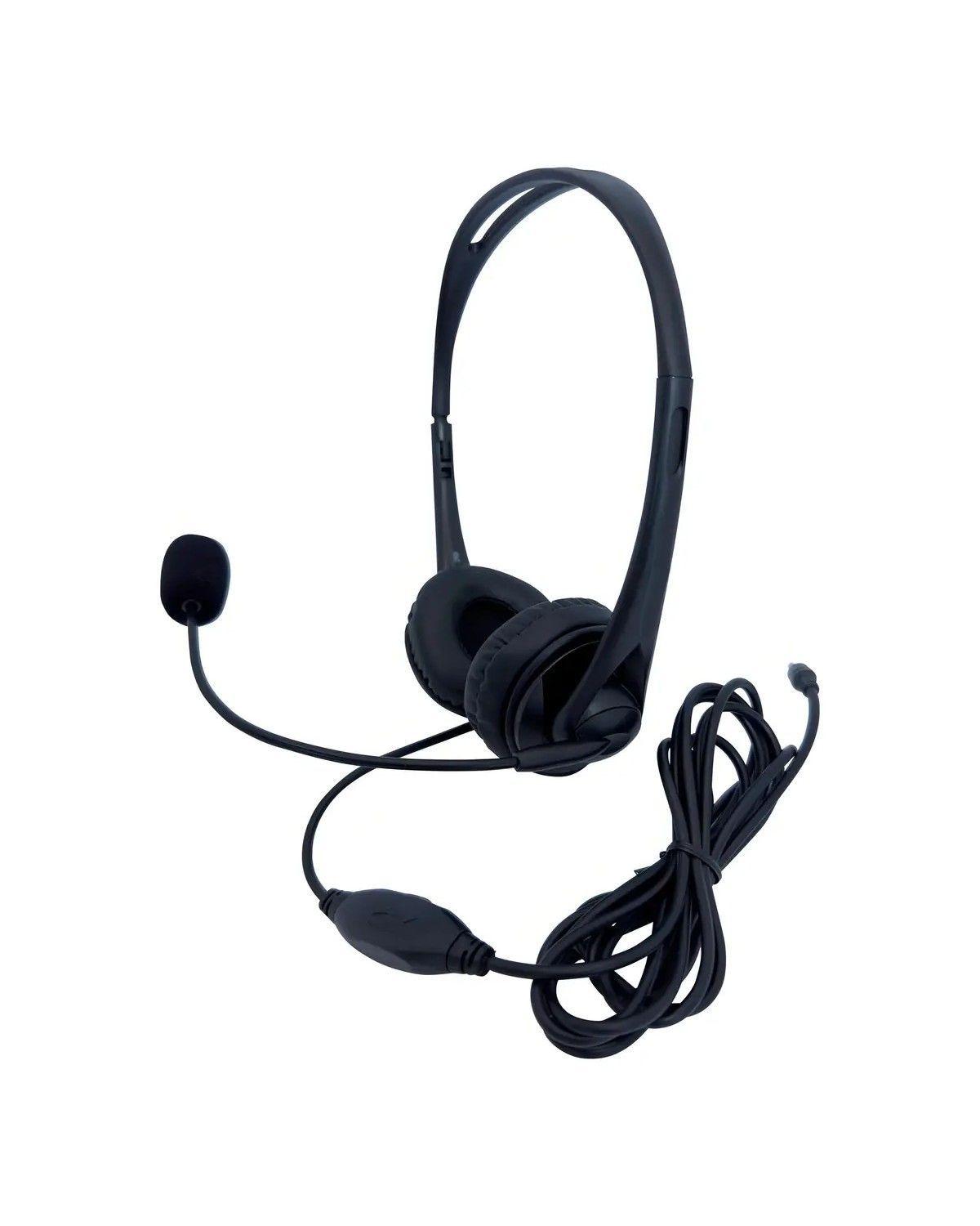 Auriculares Call-center Micrófono 3.5mm Tm100561 Negro-0
