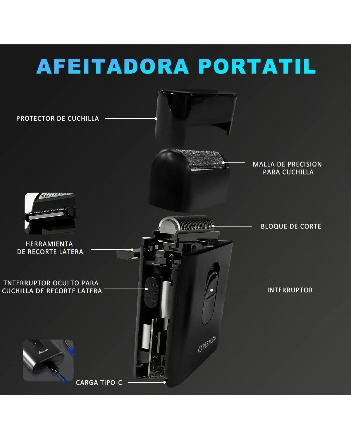 Rasuradora Eléctrica Barba Afeitadora Portátil-2
