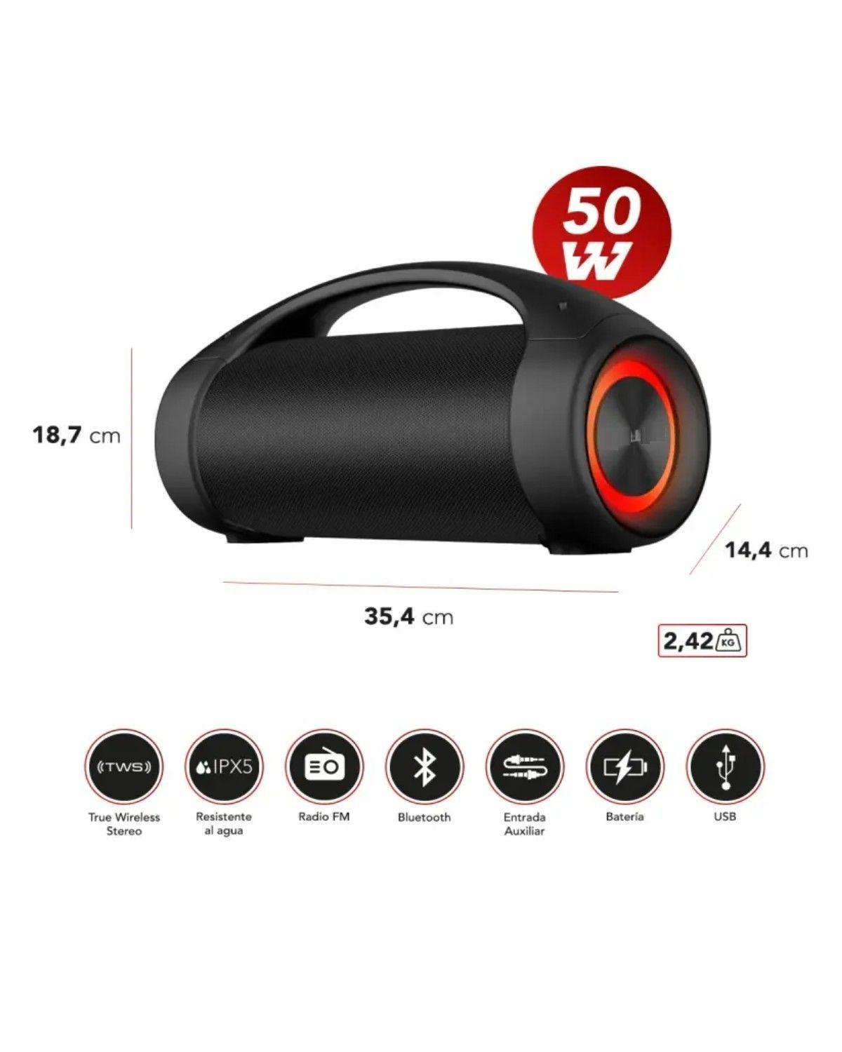 Parlante Portátil Bluetooth Tws Usb Boombox-1