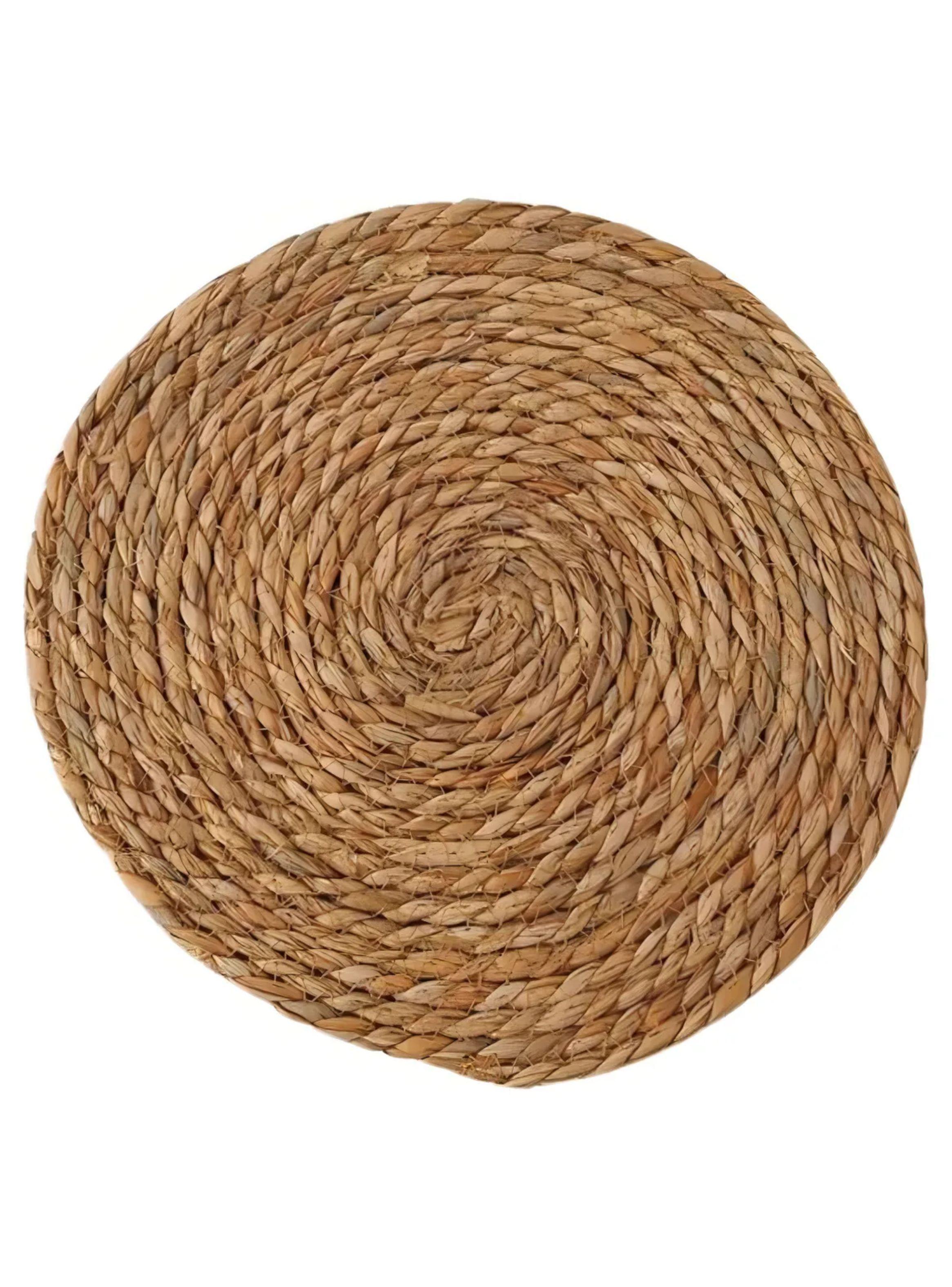 Set de 6 manteles de fibra natural color beige -3