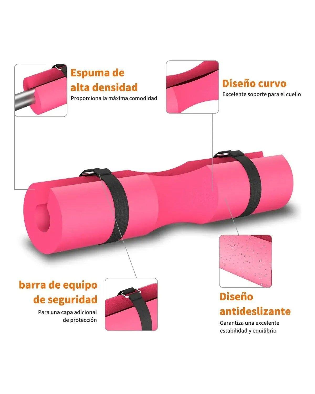 Almohadilla De Barra Gym Hip Thrust 45cm Alta Densidad Color Rosa-3