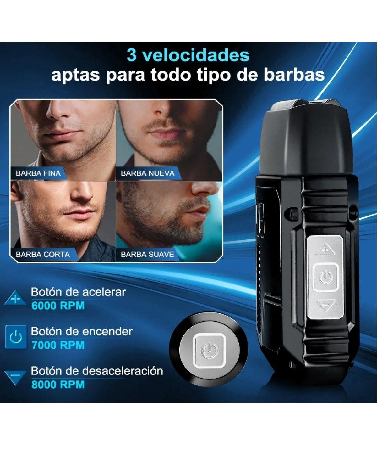 Afeitadora Maquina Afeitar Electrica Barba 3 Niveles-2