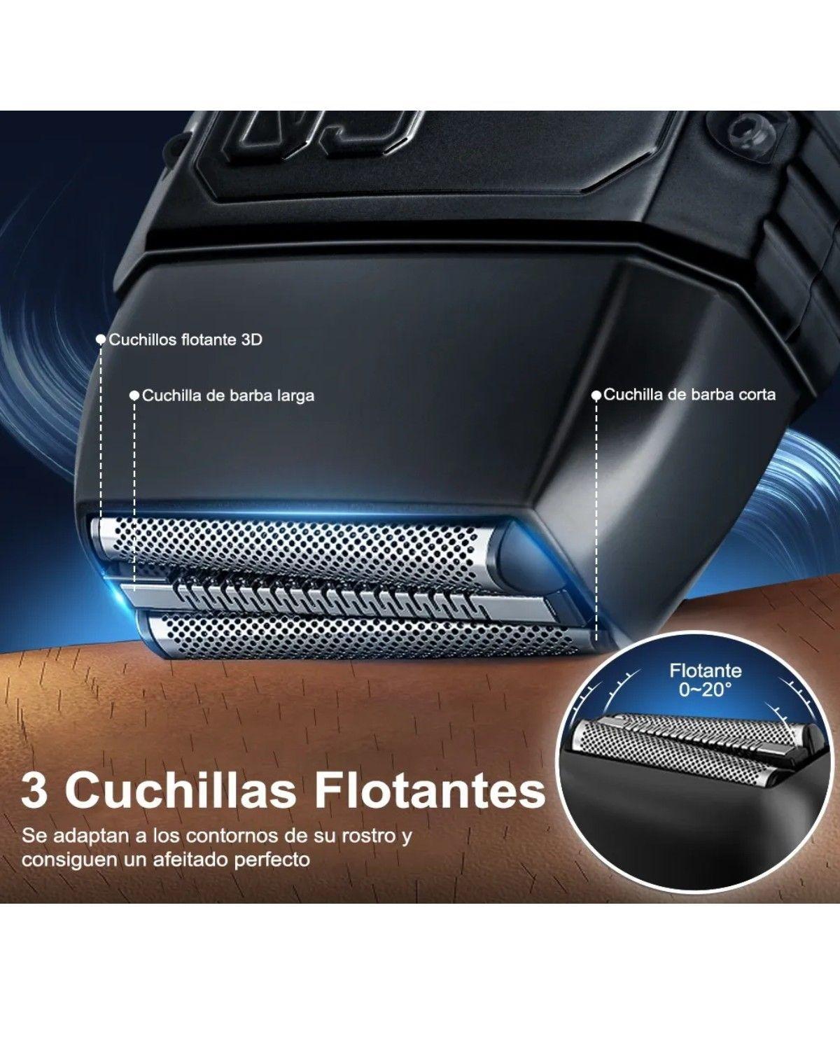 Afeitadora Maquina Afeitar Electrica Barba 3 Niveles-3