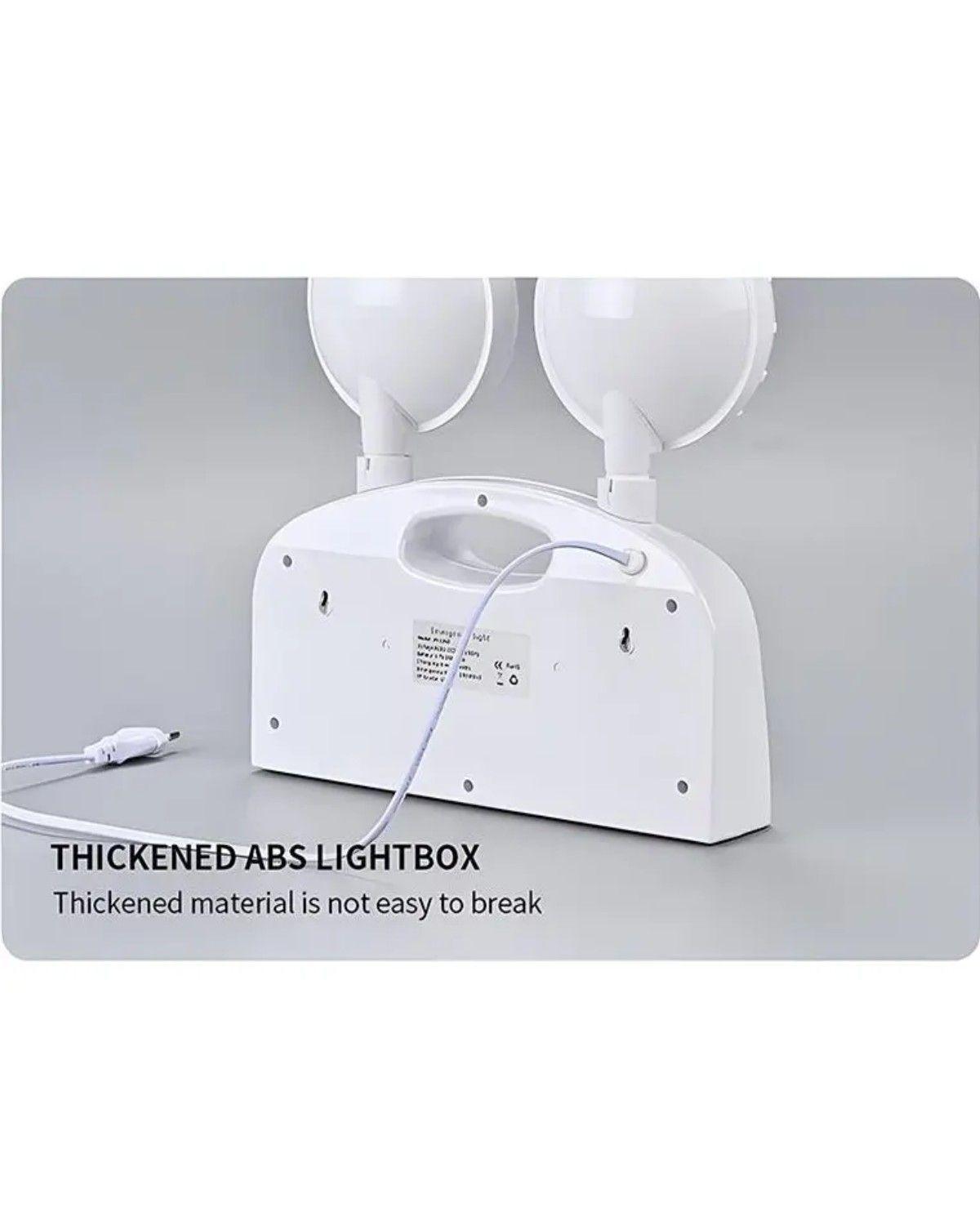 Lámpara de Emergencia LED 2 Focos 18 LEDs Recargable Blanco-1