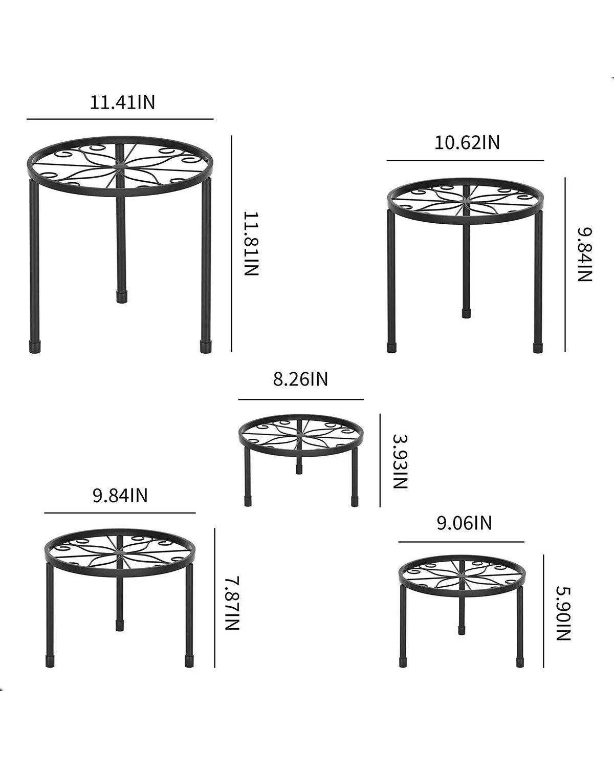 5pcs Bases Para Maceteros De Herrería Plantas Porta Macetas-2