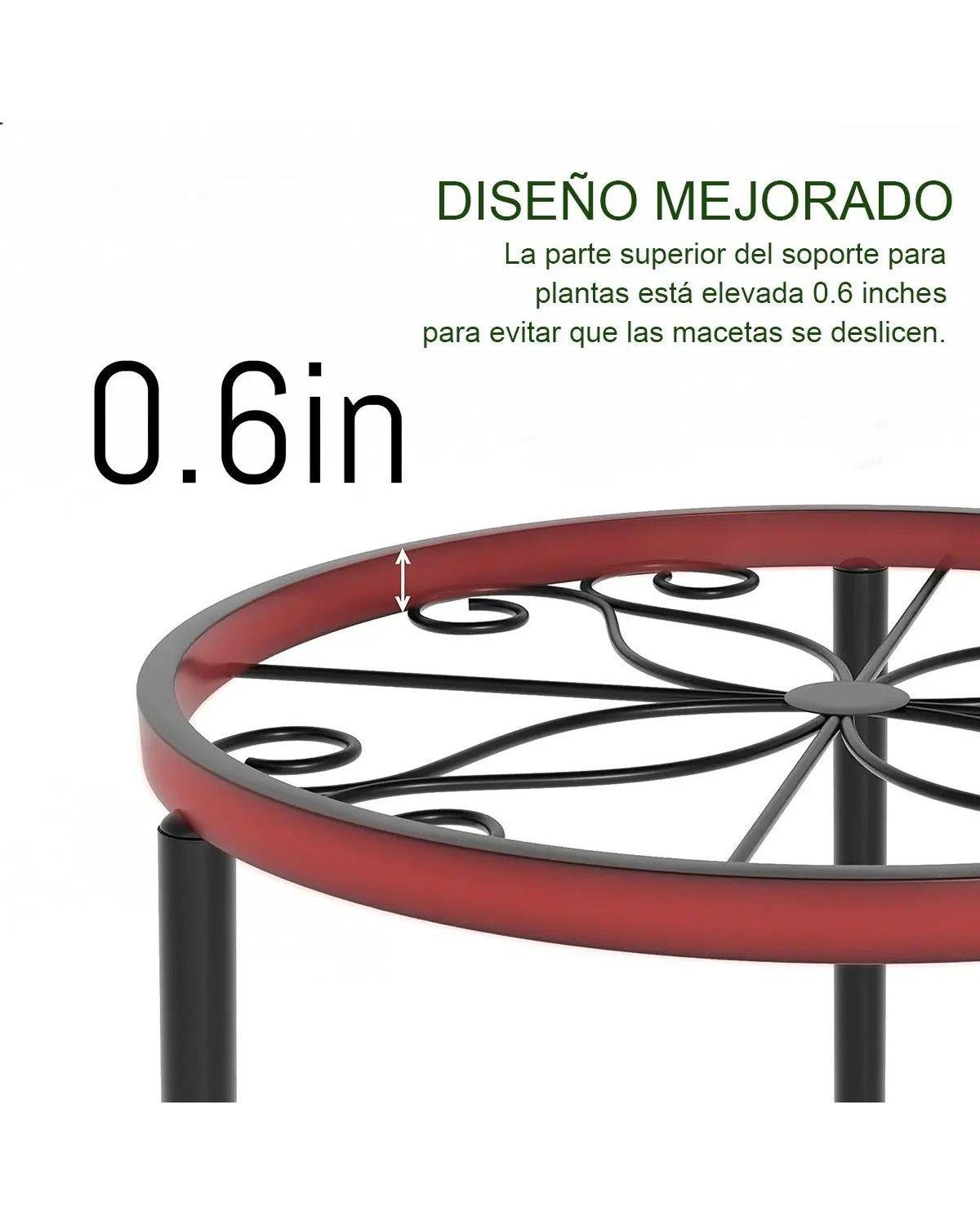 5pcs Bases Para Maceteros De Herrería Plantas Porta Macetas-3