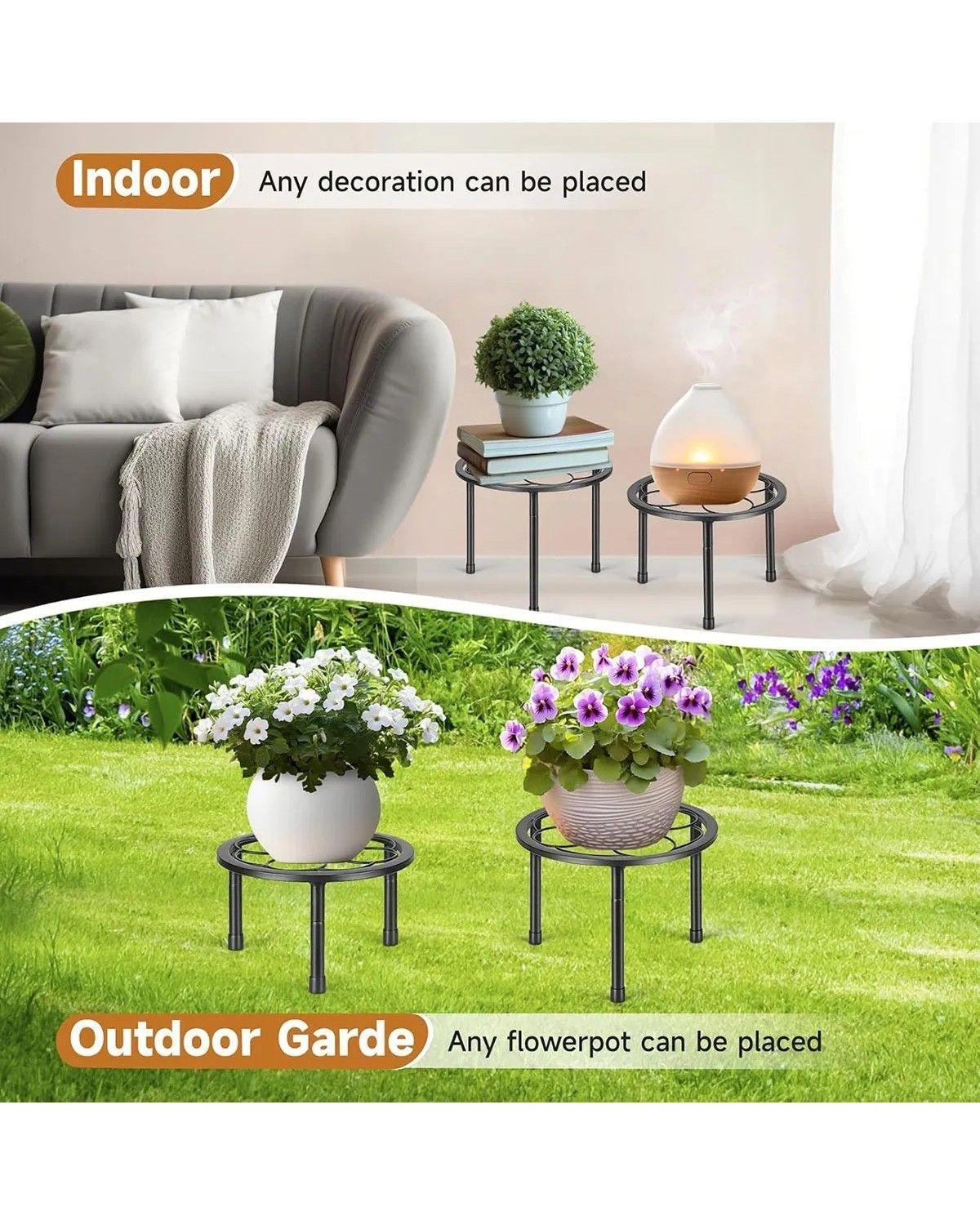 5pcs Bases Para Maceteros De Herrería Plantas Porta Macetas-4