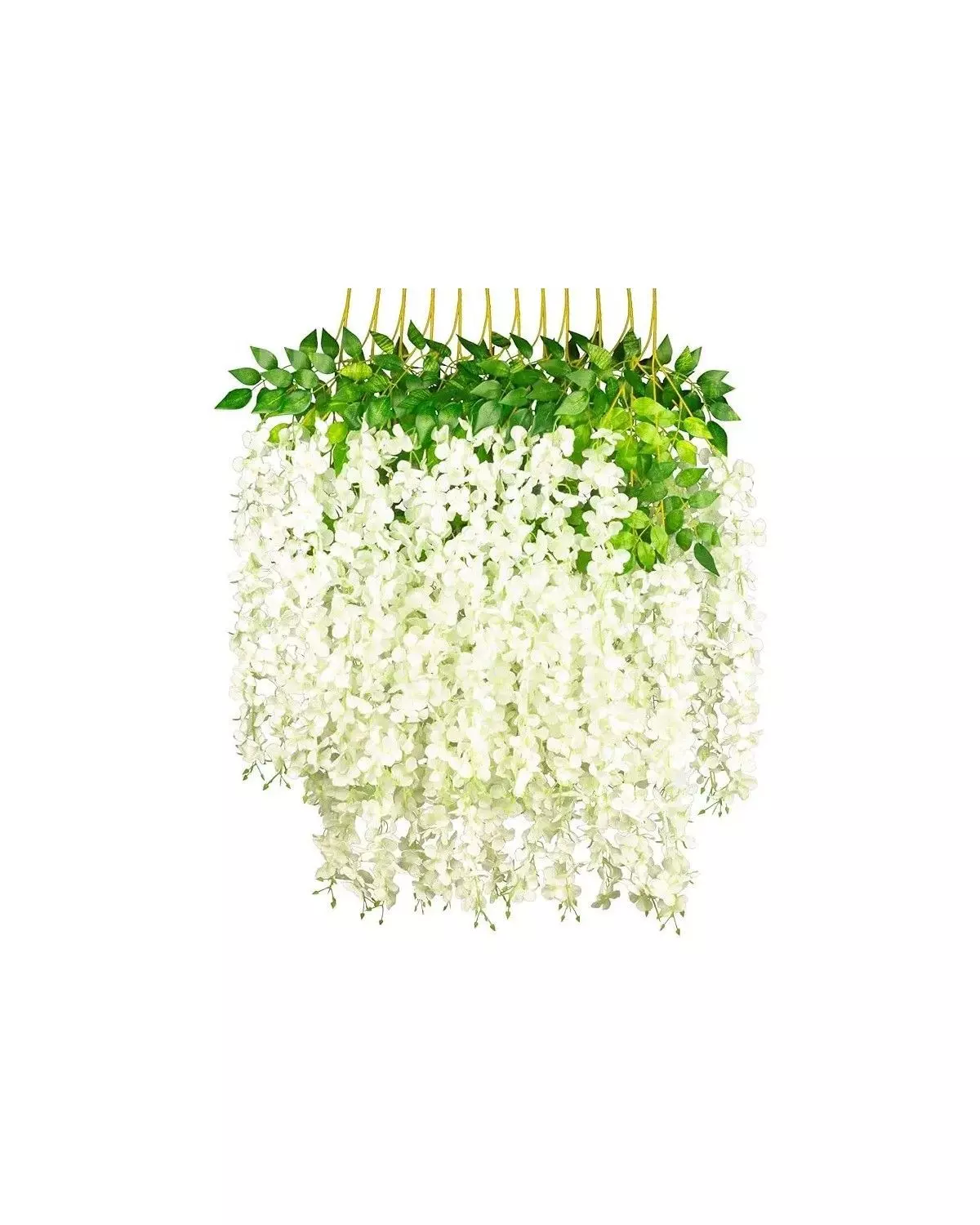 Pack 12 Colgantes Flores Artificiales Guirnaldas Decoración-0