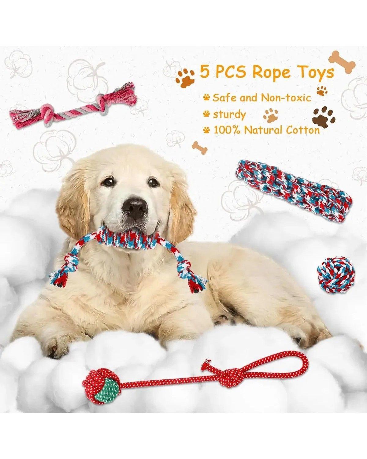 Cerdo Peluche De Cuerda, Resistencia Set 8 Juguetes Perro-1