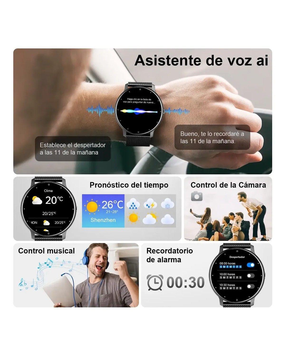 Reloj Inteligente Hombre Mujer Smartwatch Llamada Bluetooth-2