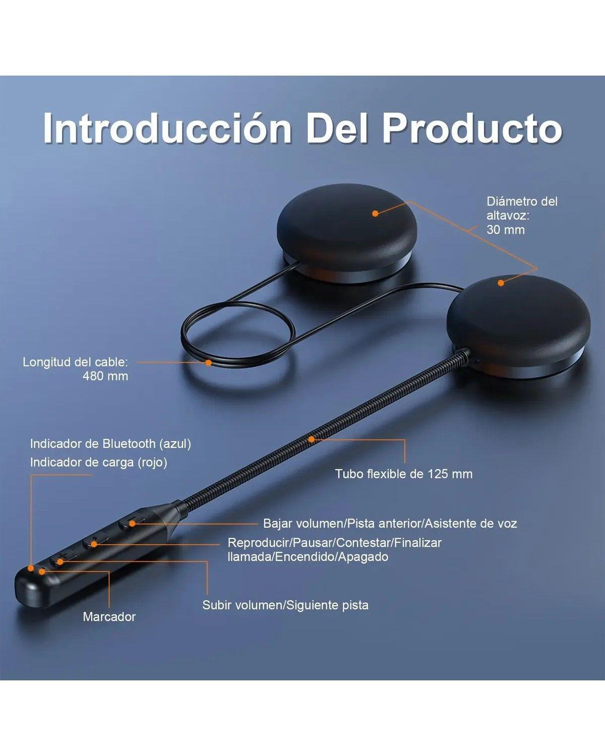 Auriculares Inalámbricos Bluetooth Para Casco De Motocicleta-2