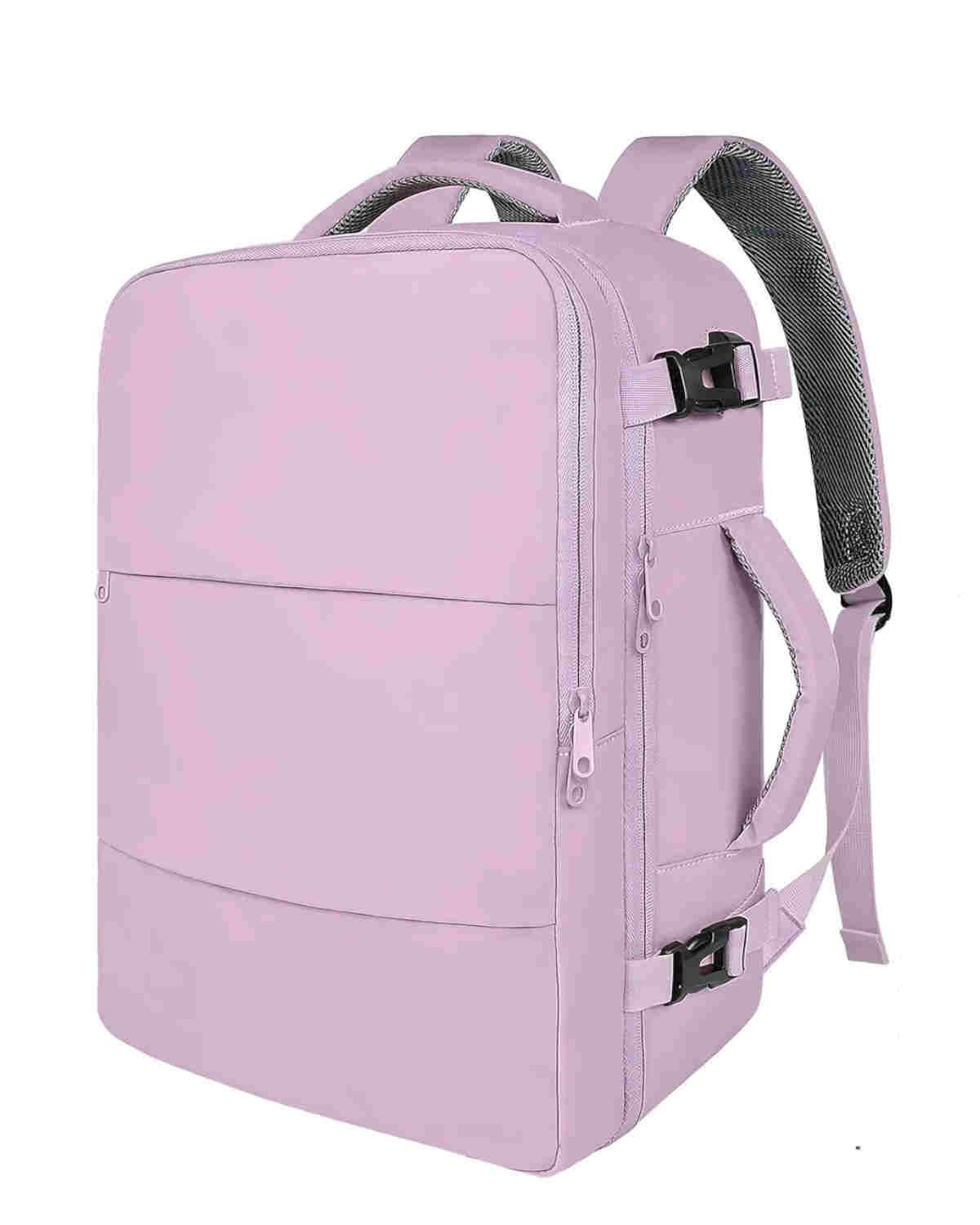 Mochila Violeta Viaje Mujer Impermeable Laptop 15.6" USB-0