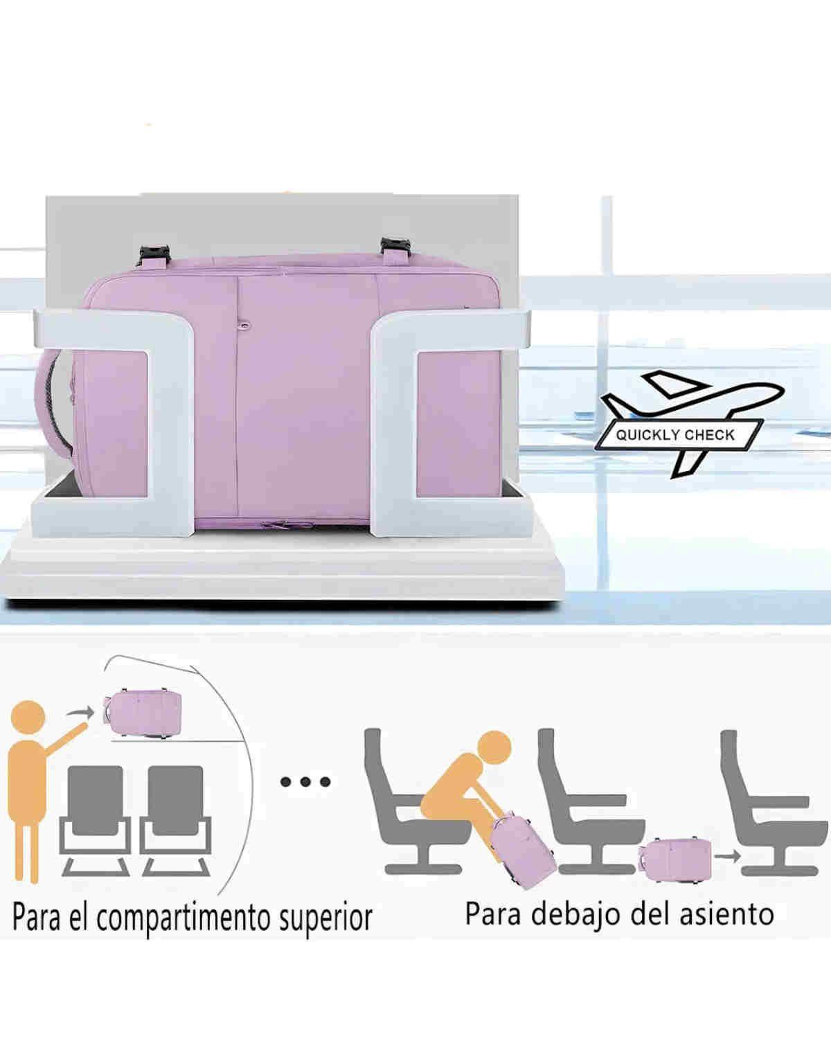 Mochila Violeta Viaje Mujer Impermeable Laptop 15.6" USB-2