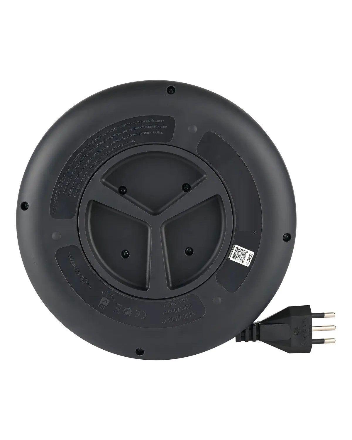 Alargador Retráctil 4 Tomas 5M 2 USB C Negro -2