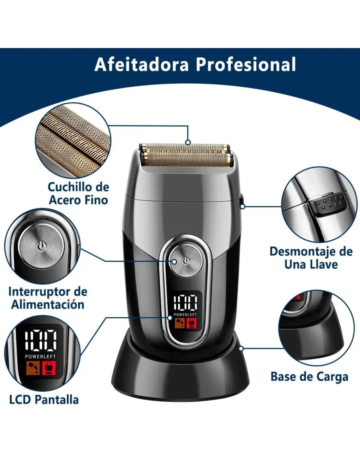 Afeitadora Electrica Maquina Afeitar Barba Potatil-2
