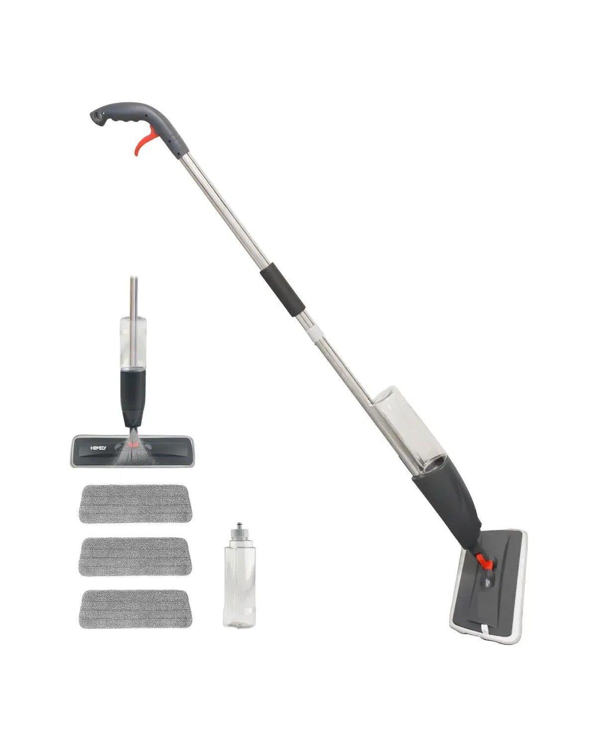Mopa Plana 360° Spray Pulverizador Microfibra Lavable-0