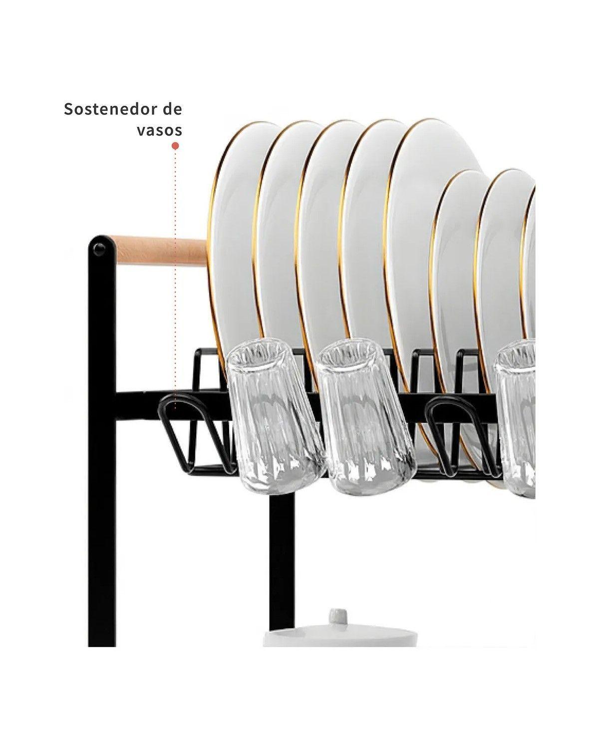 Secaplatos Escurridor Acero Inox con 2 Niveles-4