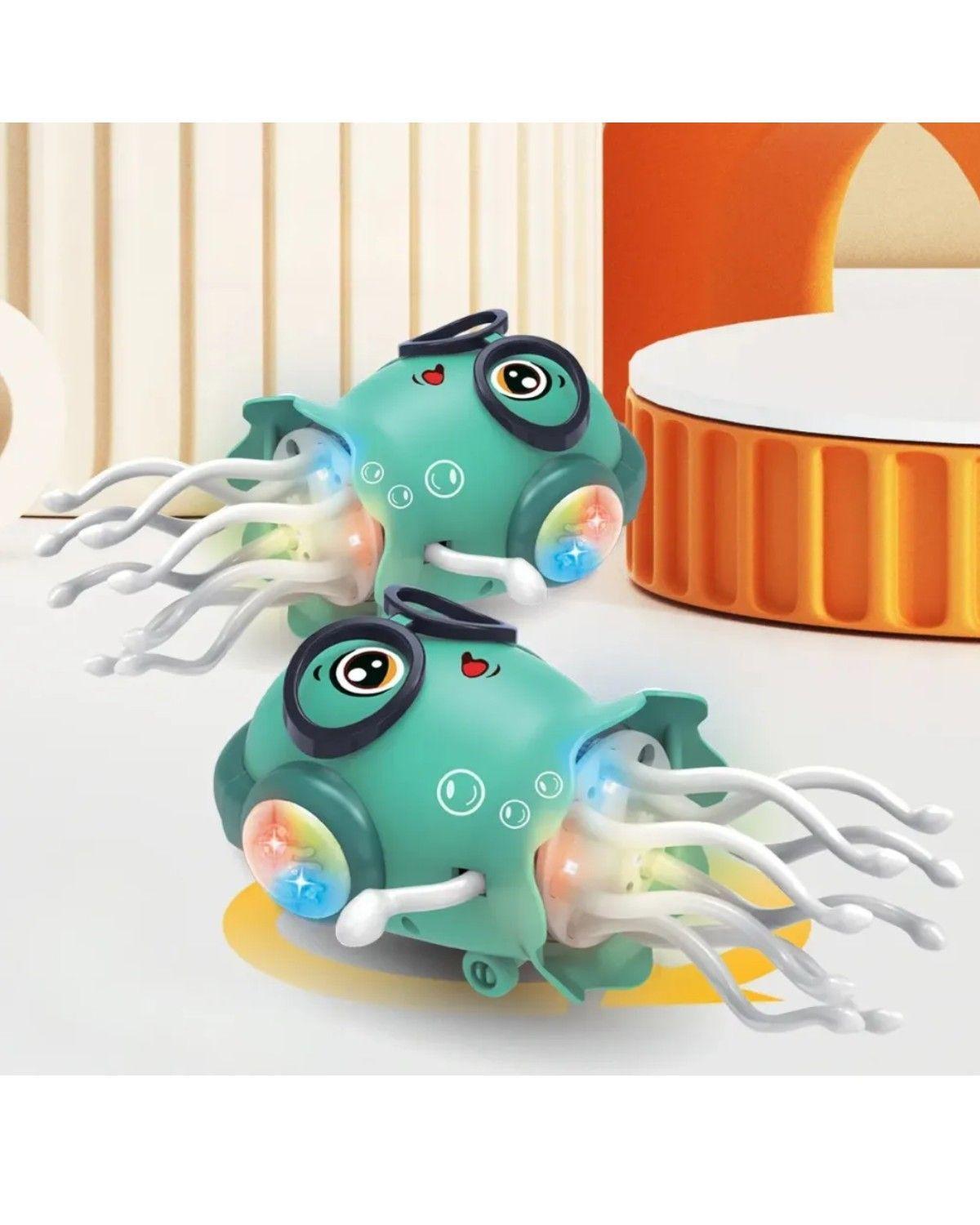 Juguete Pulpo Bailarin Interactivo Musical Con Luces Color Verde-2