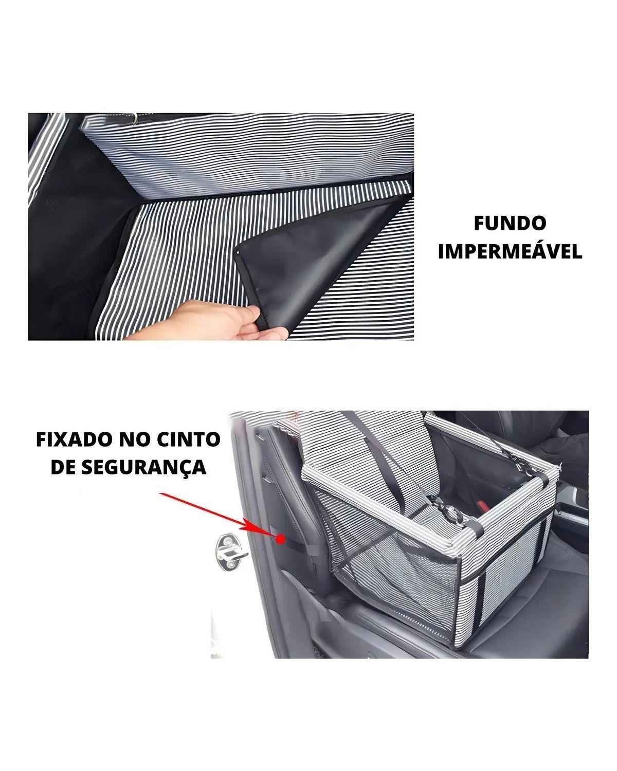 Asiento de Auto para Mascotas Perros y Gatos Plegable Impermeable-3