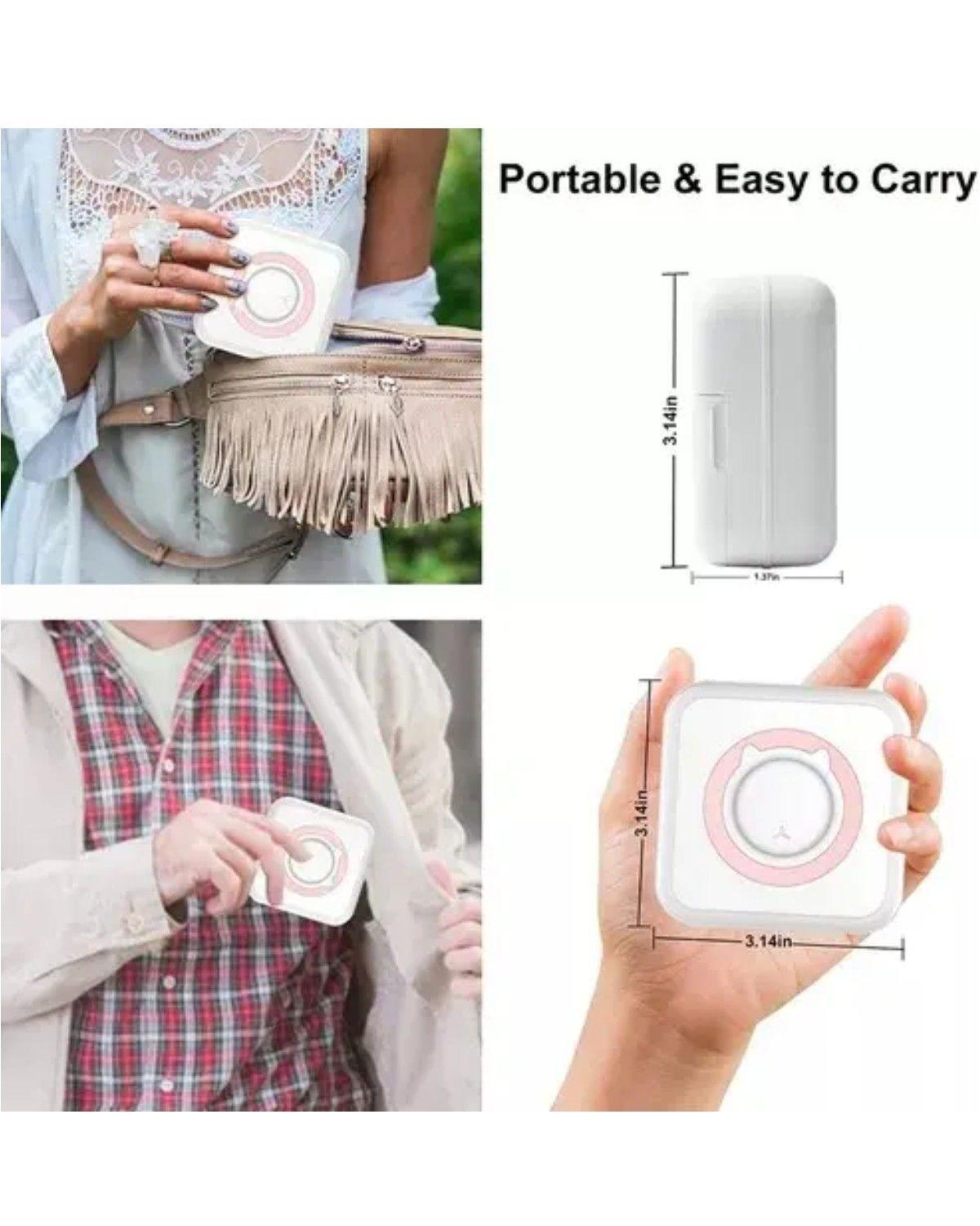 Mini Impresora Térmica Portátil Bluetooth Accesorios 13 Roll-1