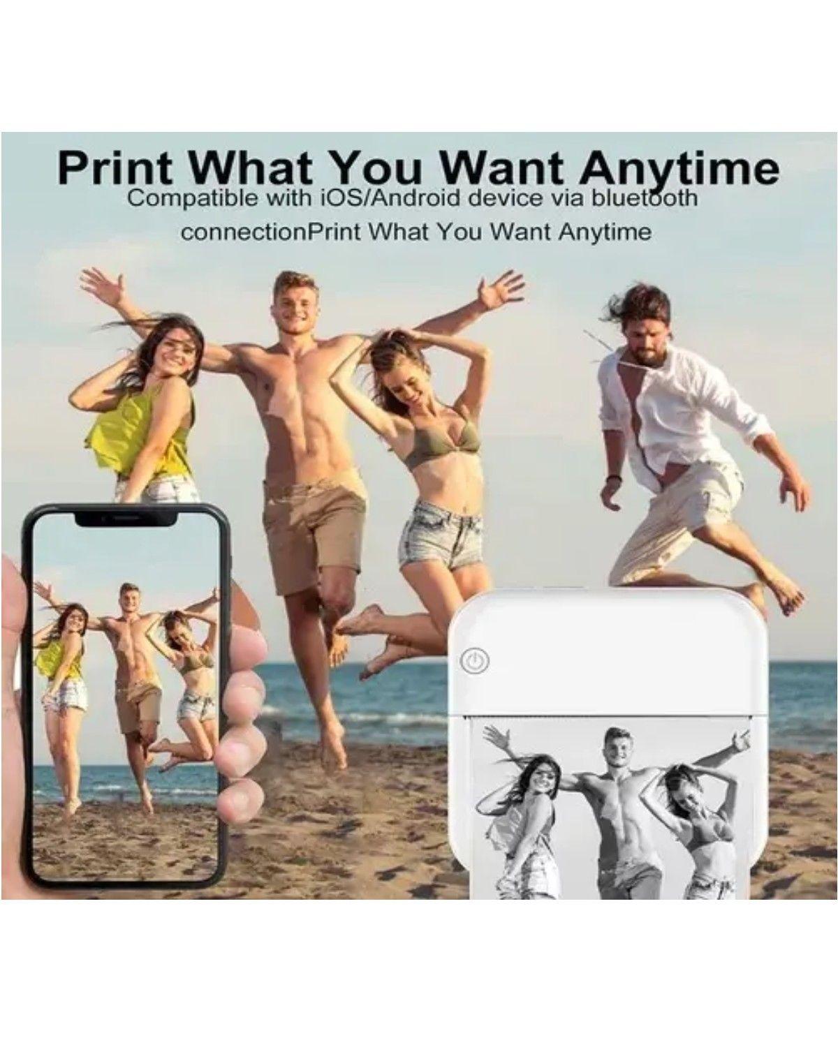 Mini Impresora Térmica Portátil Bluetooth Accesorios 13 Roll-2