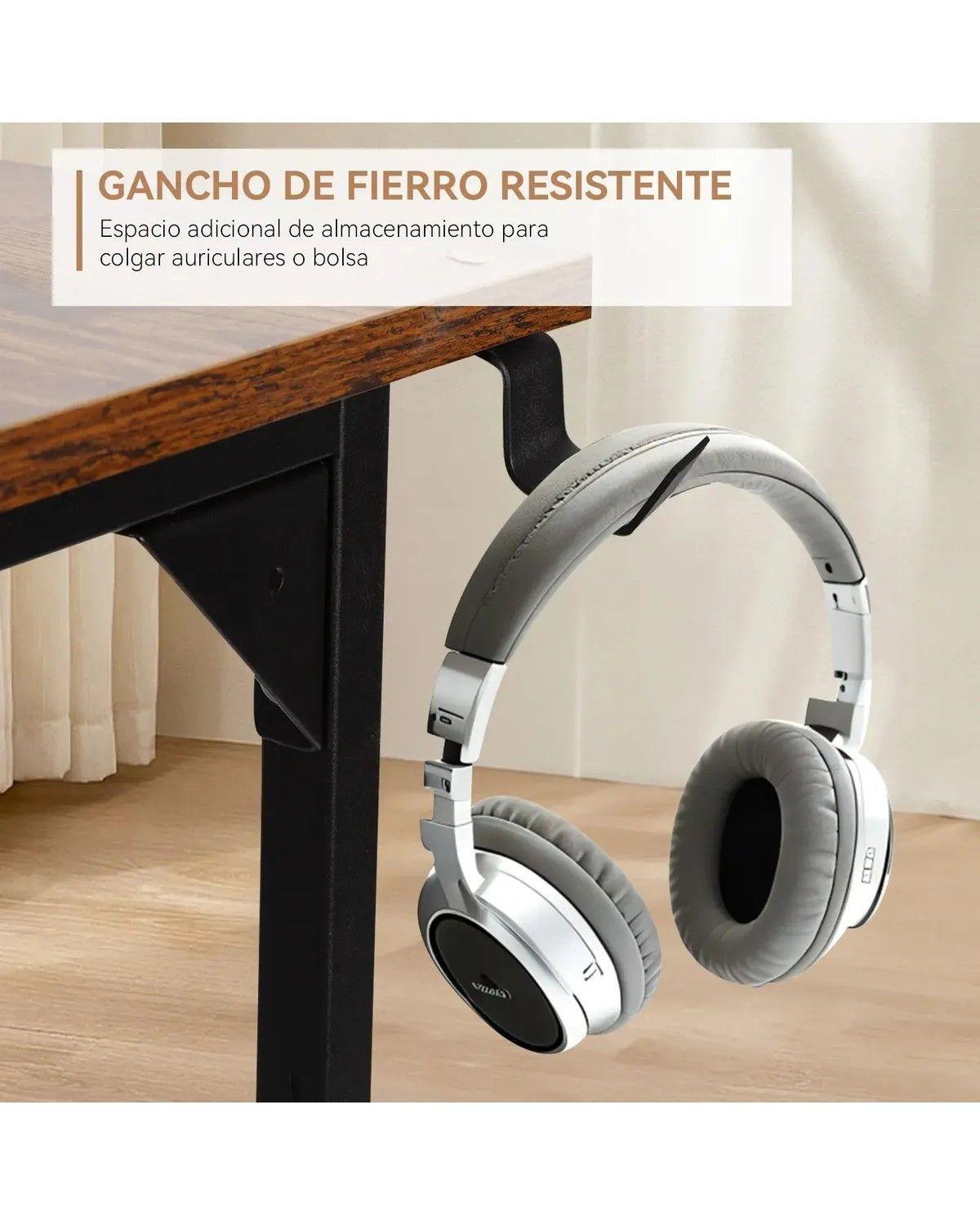 Escritorio Ciriaca 100cm Con Bolsillo Gancho Lateral Vintage-2