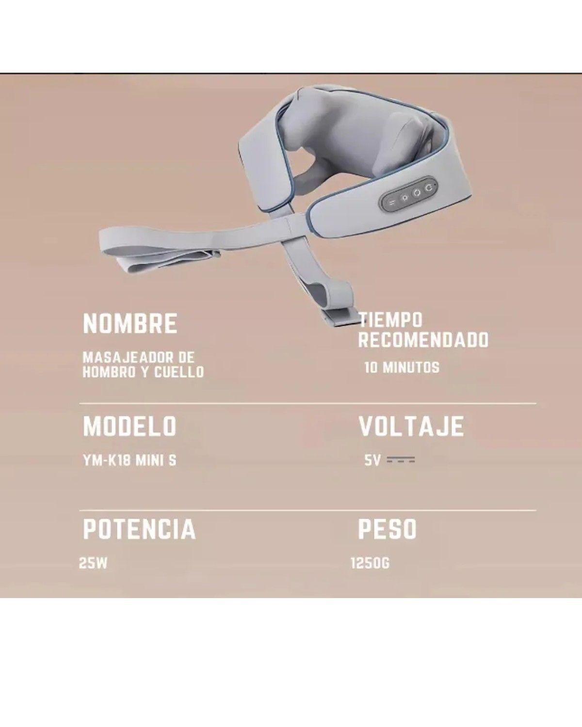 Masajeador Inalámbrico Muscular para Cuello Cervical Hombros-4
