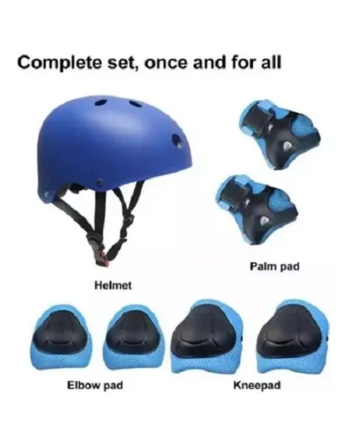 Set Proteccion Niño/a Para Patines,bicicleta,skate,azul-3