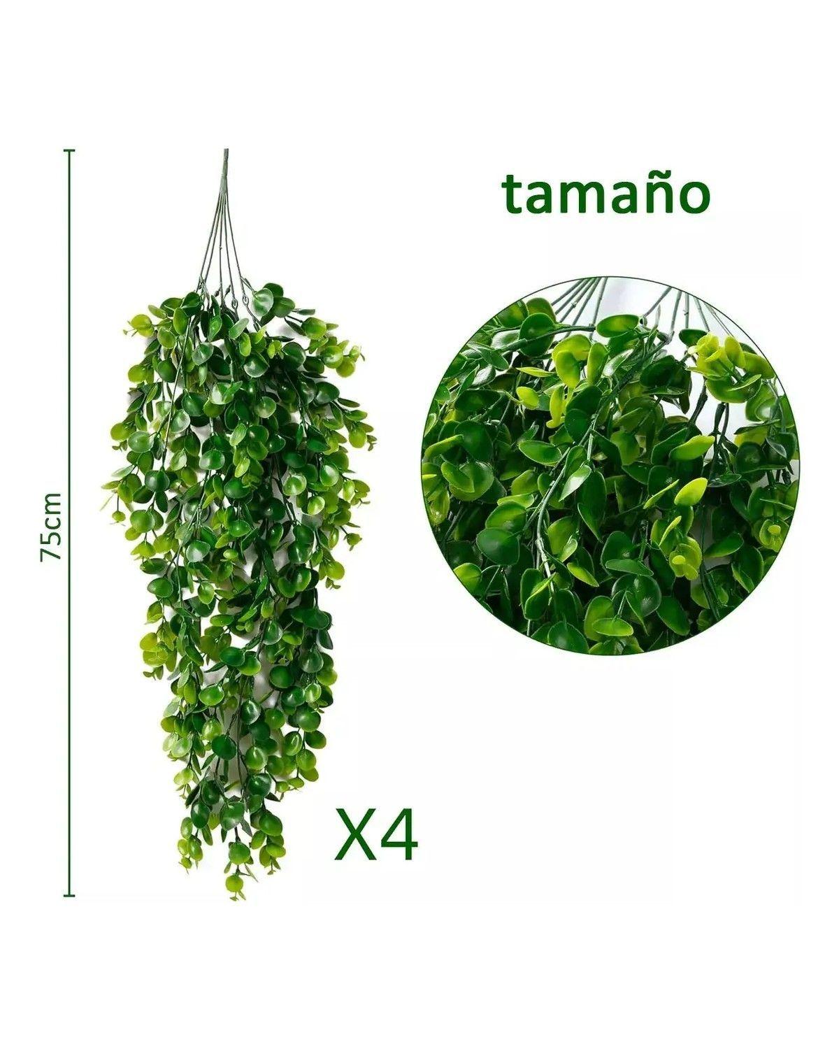 4pcs Planta Colgante Artificiales Hojas Redonda De Eucalipto-1