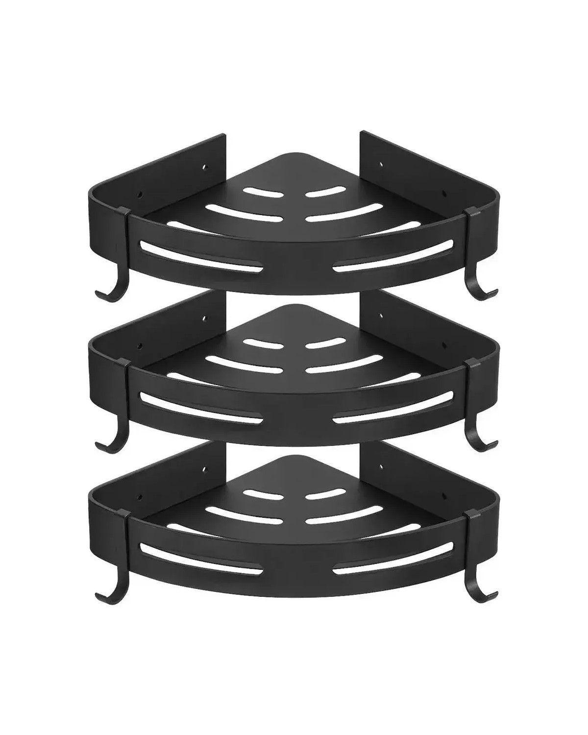 Organizadores Para Duchas Repisa Accesorios Para Baño 3pcs Negro-0