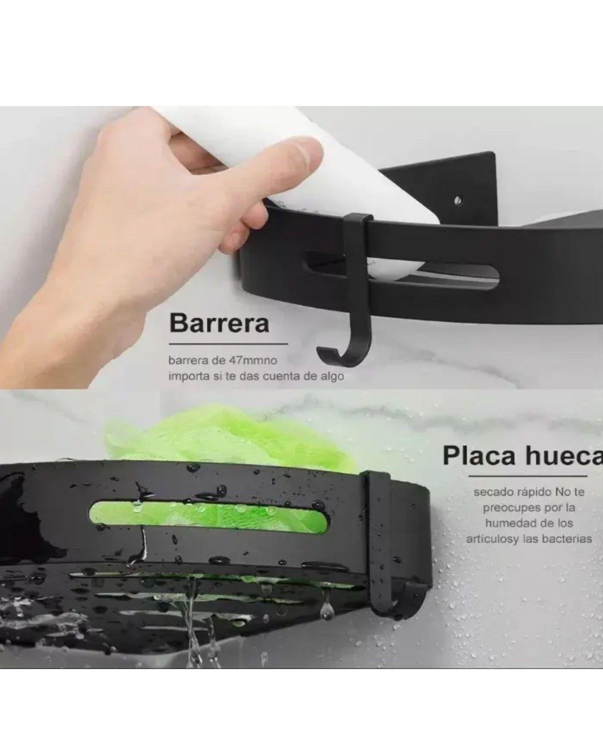 Organizadores Para Duchas Repisa Accesorios Para Baño 3pcs Negro-3