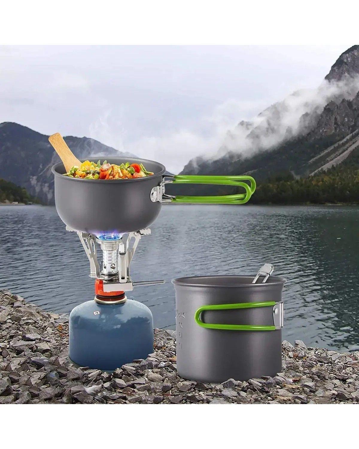 Utensilios De Cocina Vajillas Olla Mini Estufa Gas P/camping-3