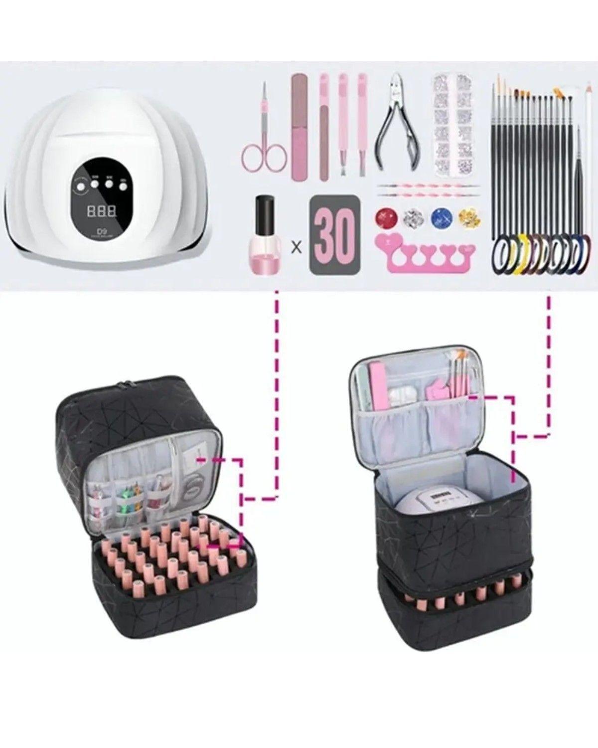 Estuche Organizador Esmaltes Impermeable Bolsas De Maquilla-3