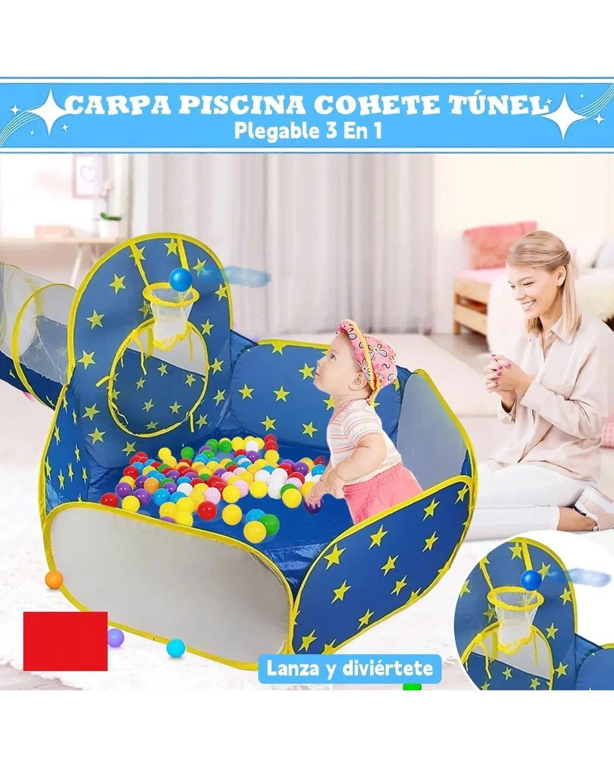 Carpa De Juegos Infantil 3 En 1 Castillo Piscina Tunel Niños-3