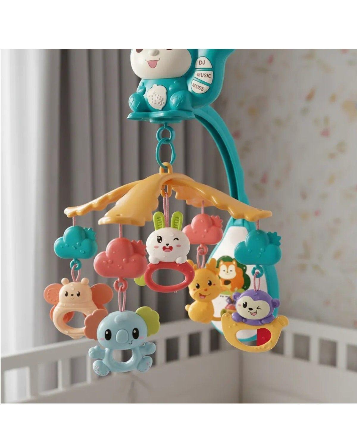 Movil Musical Para Bebe Con Diseño Ardilla-2