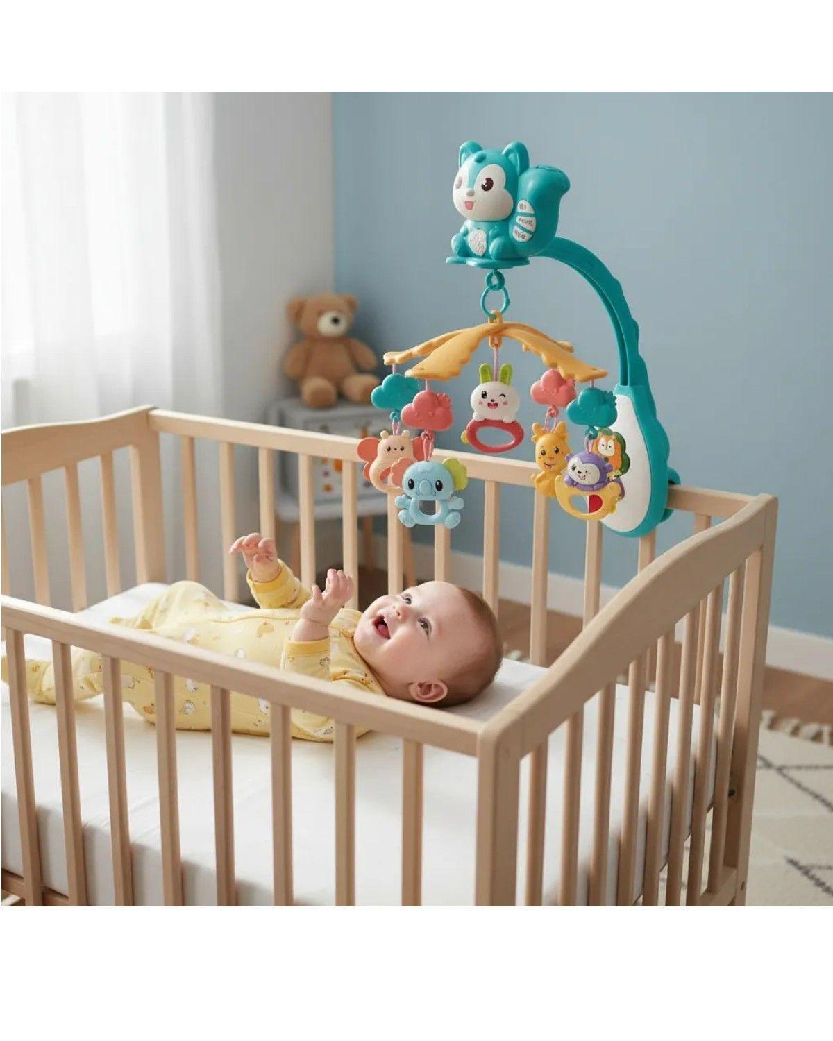 Movil Musical Para Bebe Con Diseño Ardilla-3
