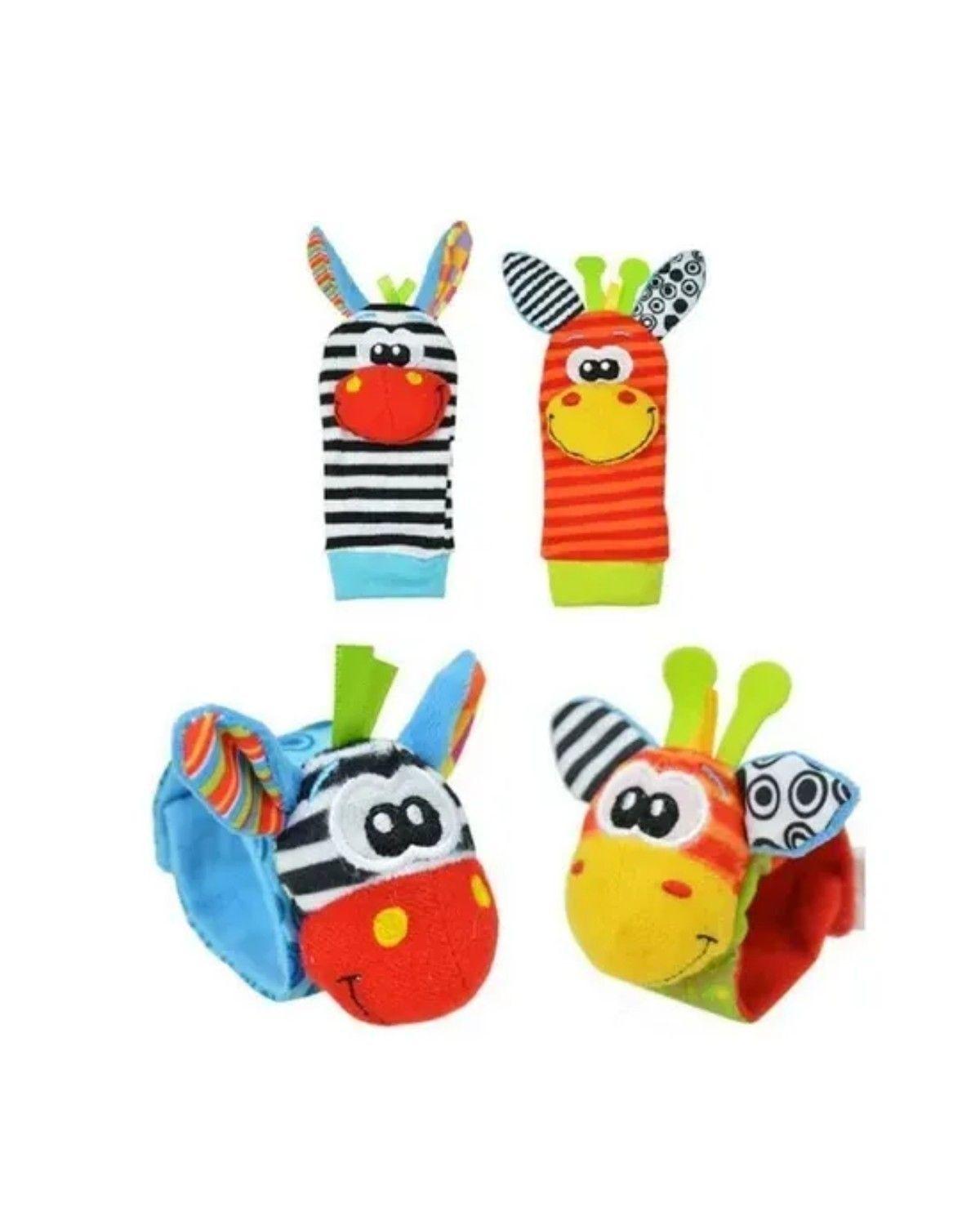 Set Estimulación Sonajeros Bebé 2 Calcetines + 2 Muñequeras-2